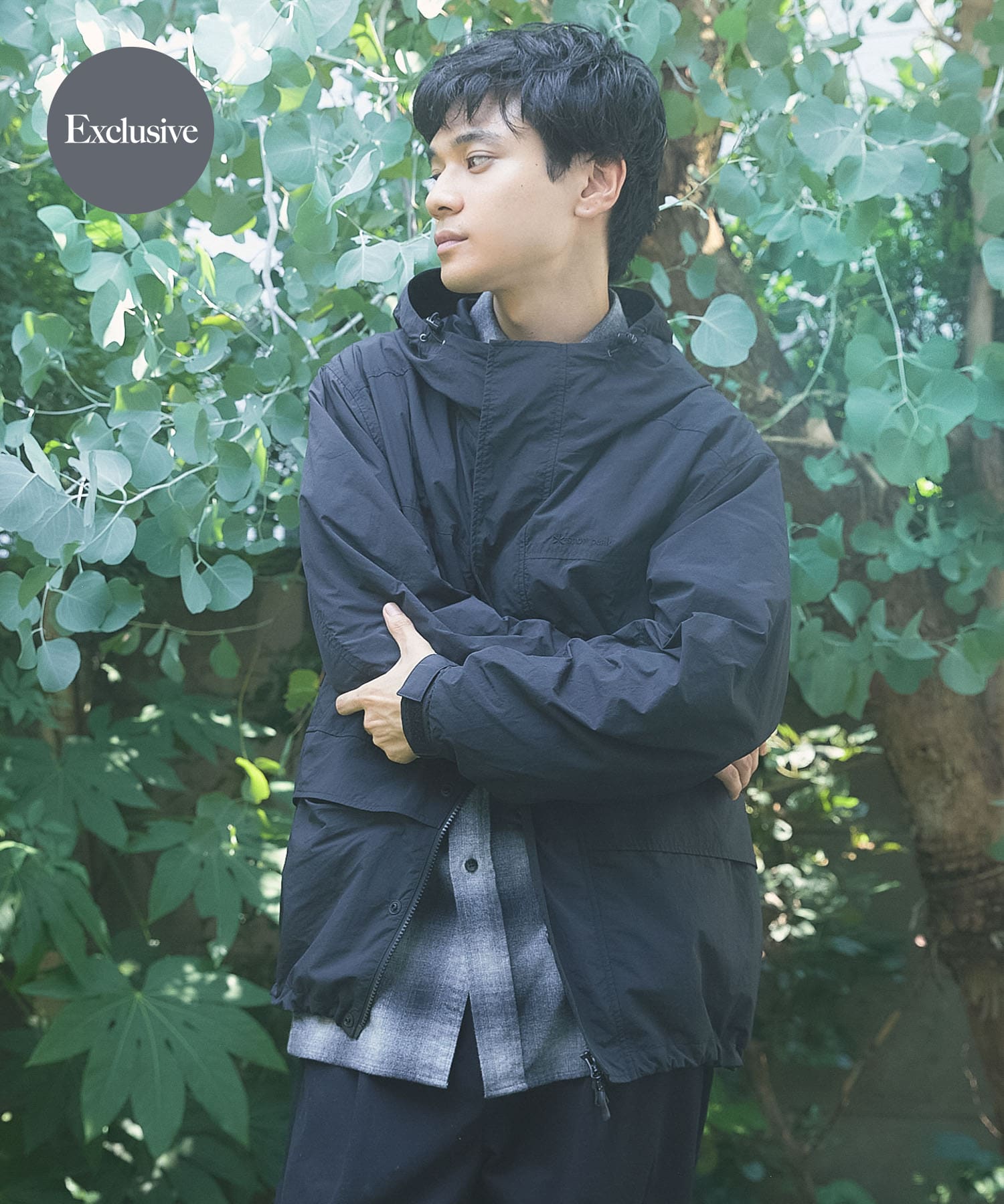 別注  Peak Apparel×DOORS ナイロンタッサーブルゾン 別注』Snow Peak Apparel×DOORS NYLON TUSSAH PARKA(L BLACK