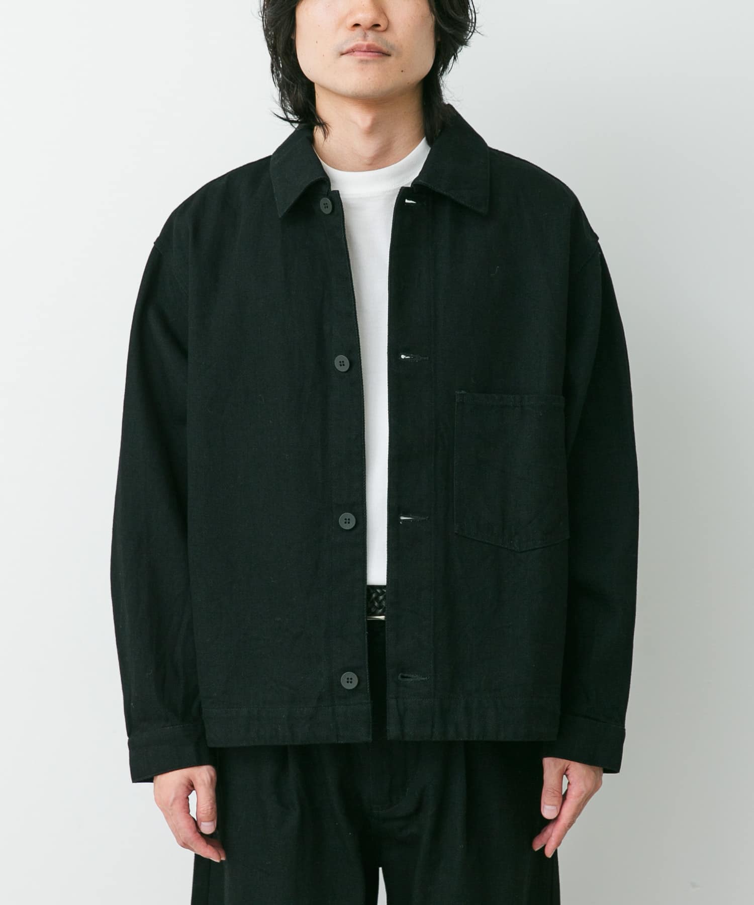 LAND by MILKBOY　オーガンジージャケット　ブラック STILL BY HAND 12OZ DENIM JACKET(46 BLACK): アウター｜URBAN