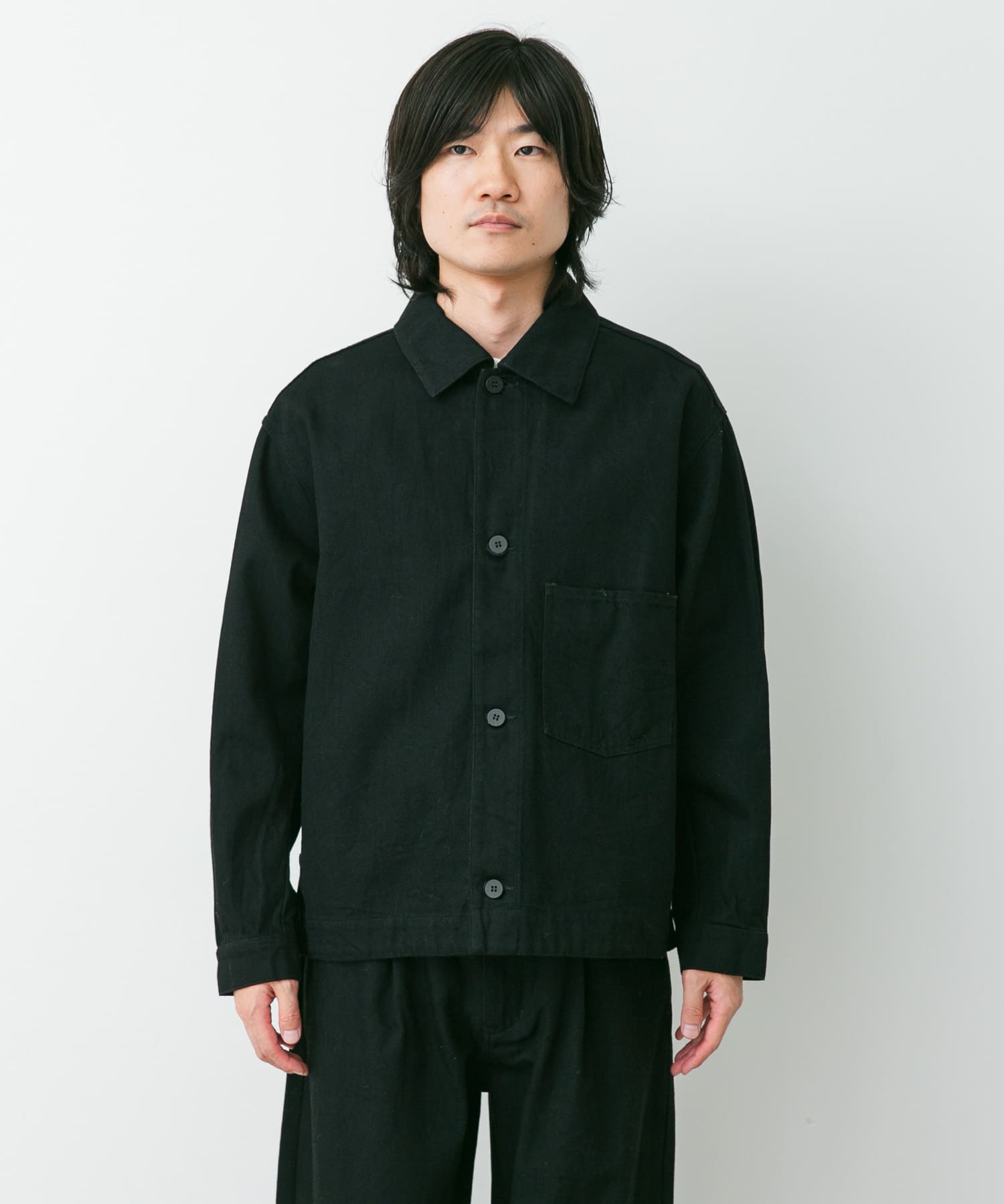 STILL BY HAND 12OZ DENIM JACKET(46 BLACK): アウター｜URBAN