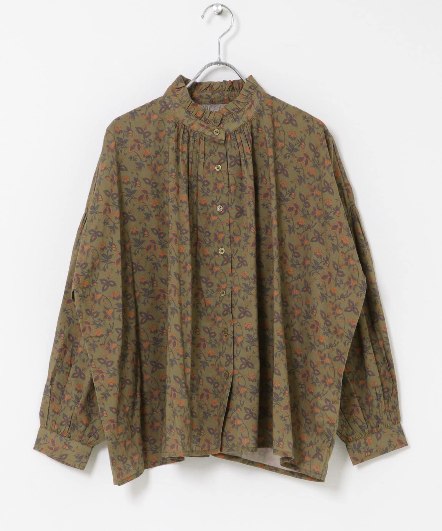 SOIL　FLOWERPRINTFRILLSHIRTS
