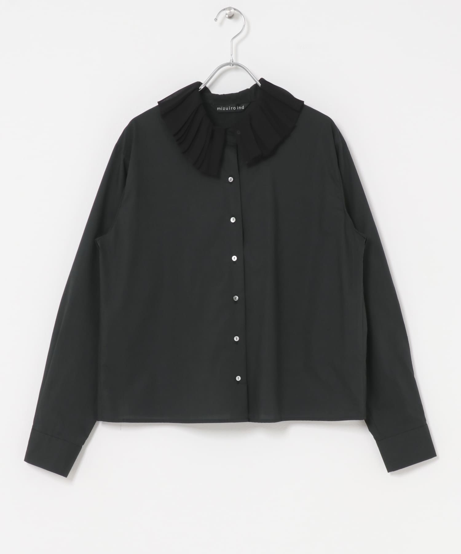 mizuiro ind　PLEATS COLLAR SHIRTS