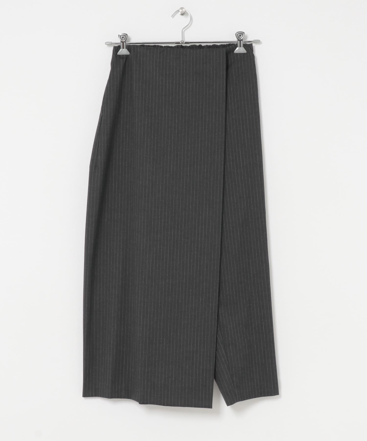 mizuiro ind　STRIPE WRAP LIKE PANTS GRAYST Free