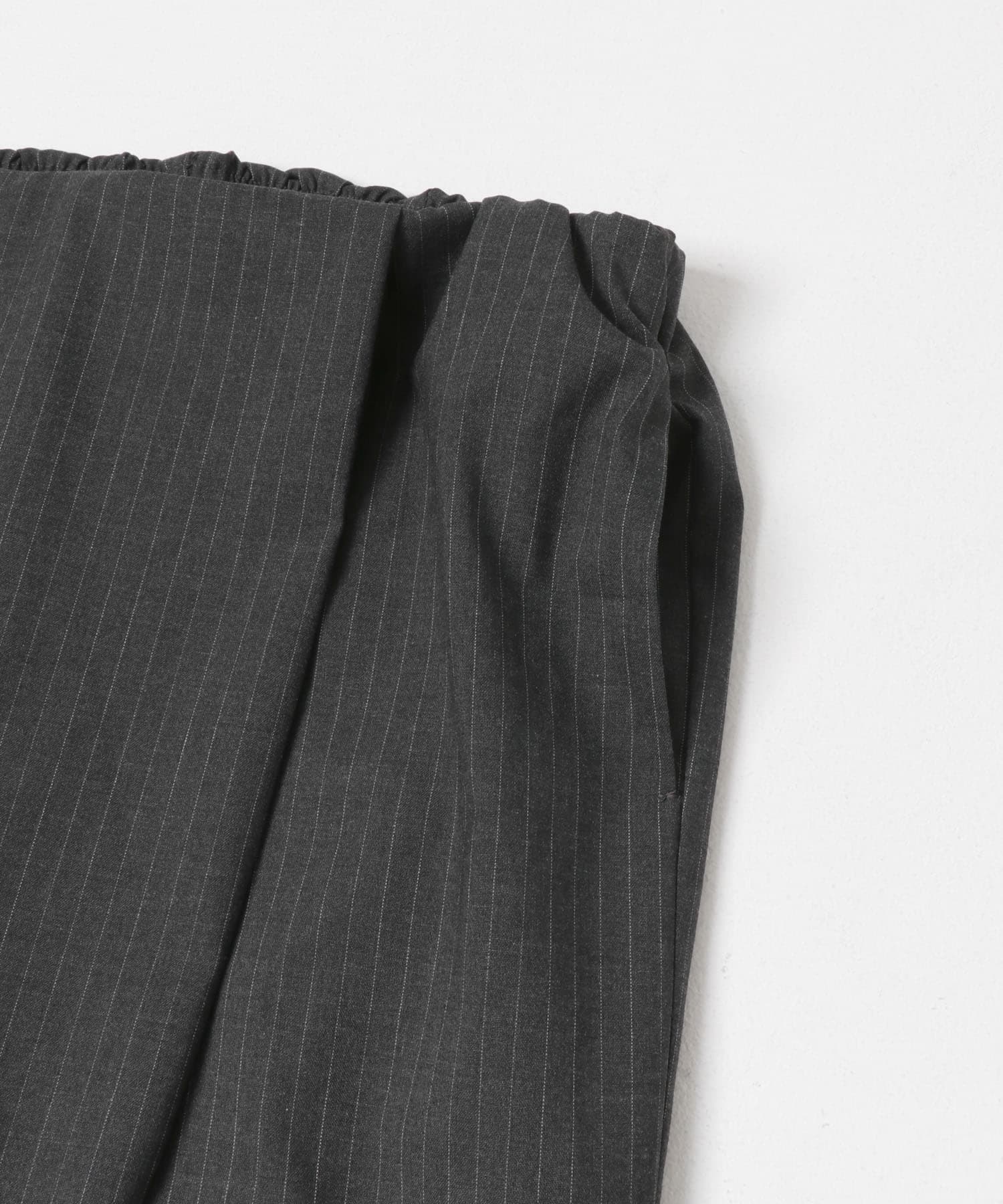 mizuiro ind　STRIPE WRAP LIKE PANTS GRAYST Free