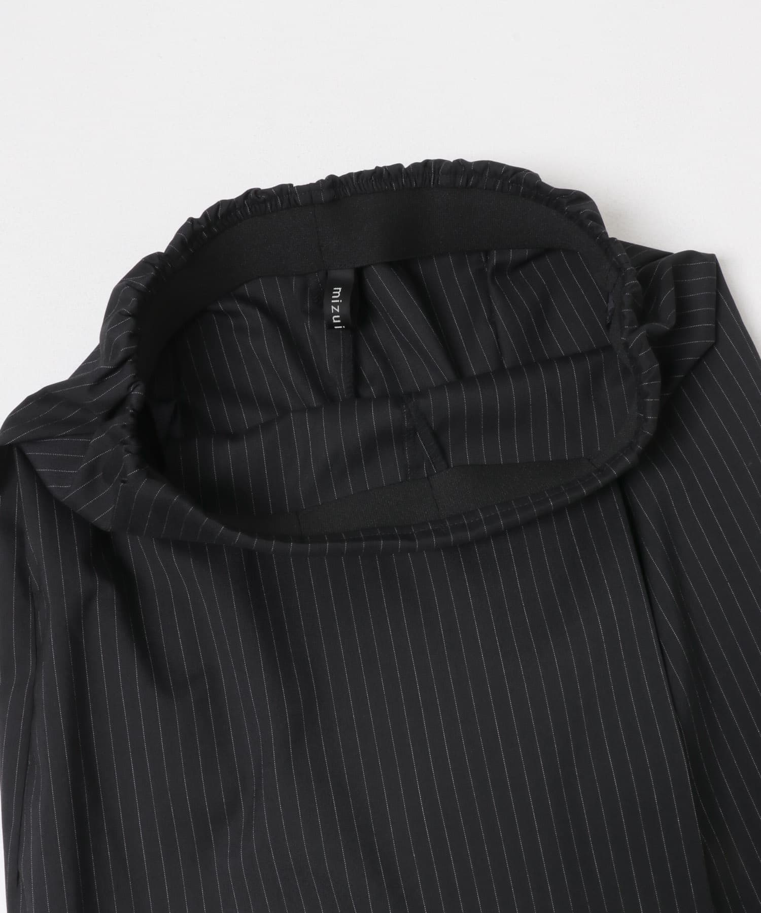 mizuiro ind　STRIPE WRAP LIKE PANTS NAVYST Free