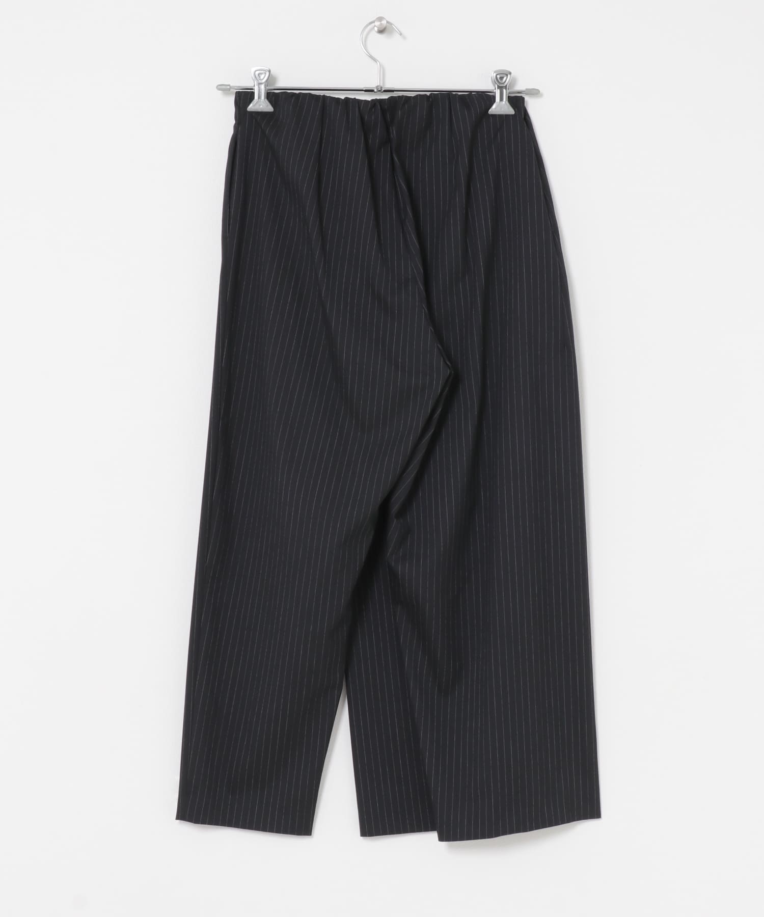 mizuiro ind　STRIPE WRAP LIKE PANTS NAVYST Free