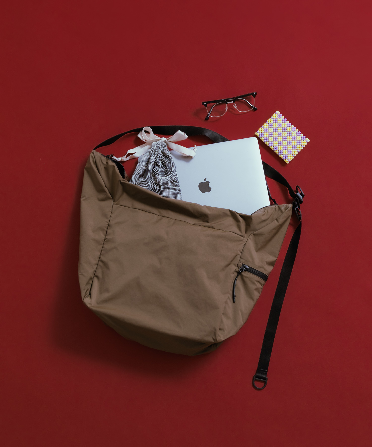 BAICYCLON　EXCLUSIVE SHOLDER BAG BROWN Free