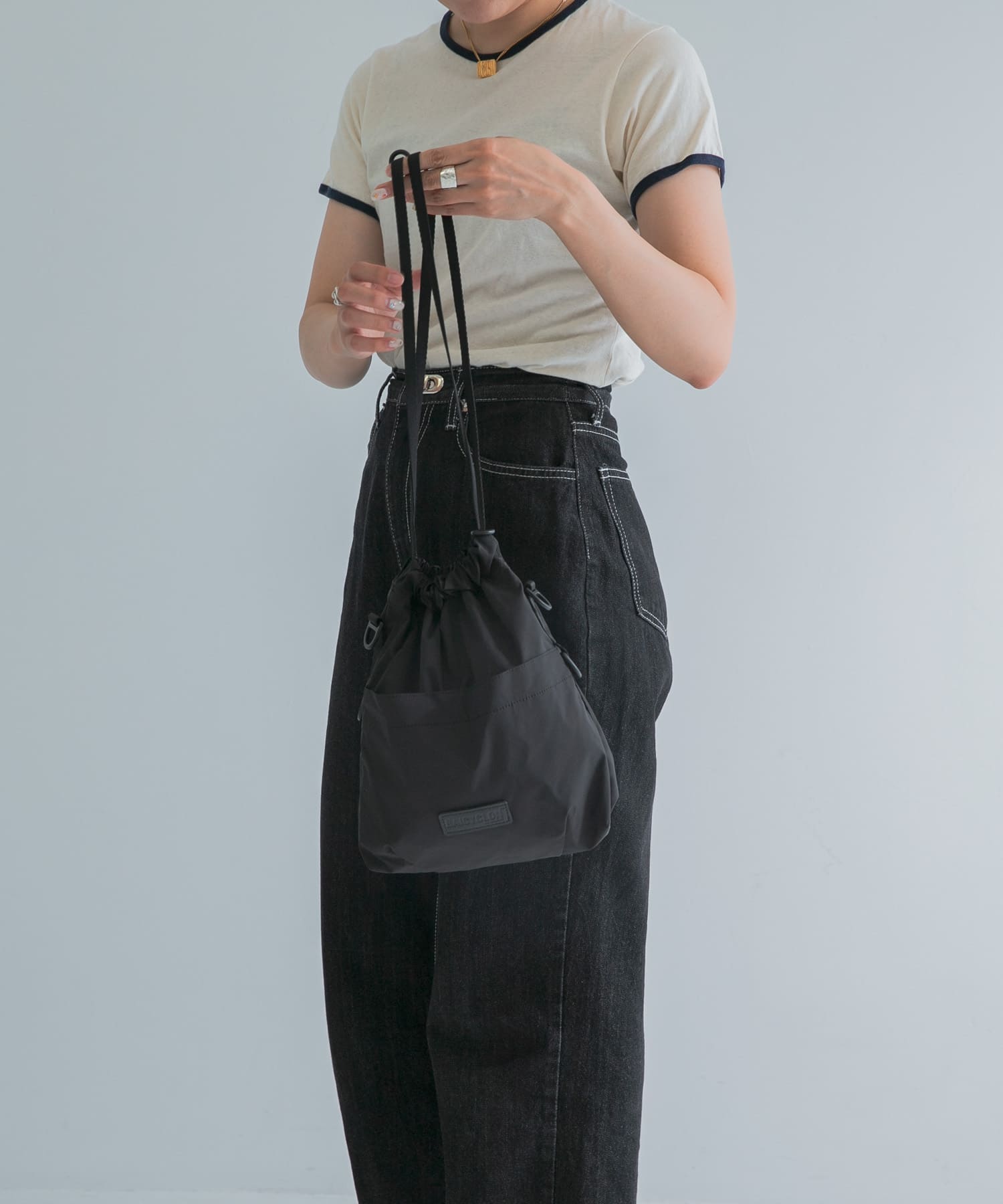 BAICYCLON　EXCLUSIVE DRAW STRING BAG BLACK Free