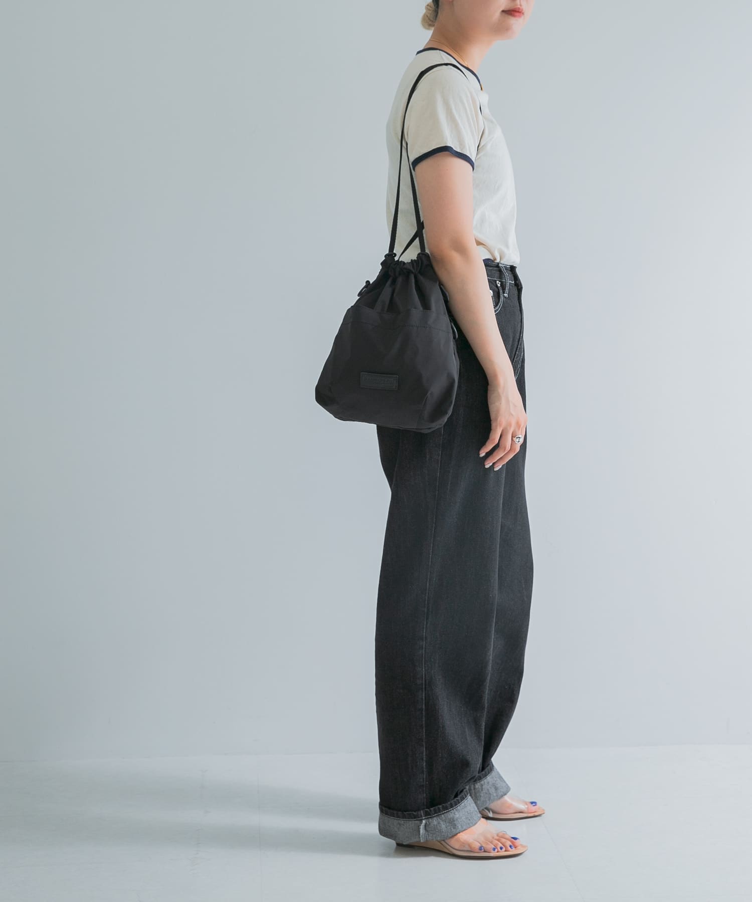 BAICYCLON　EXCLUSIVE DRAW STRING BAG BLACK Free