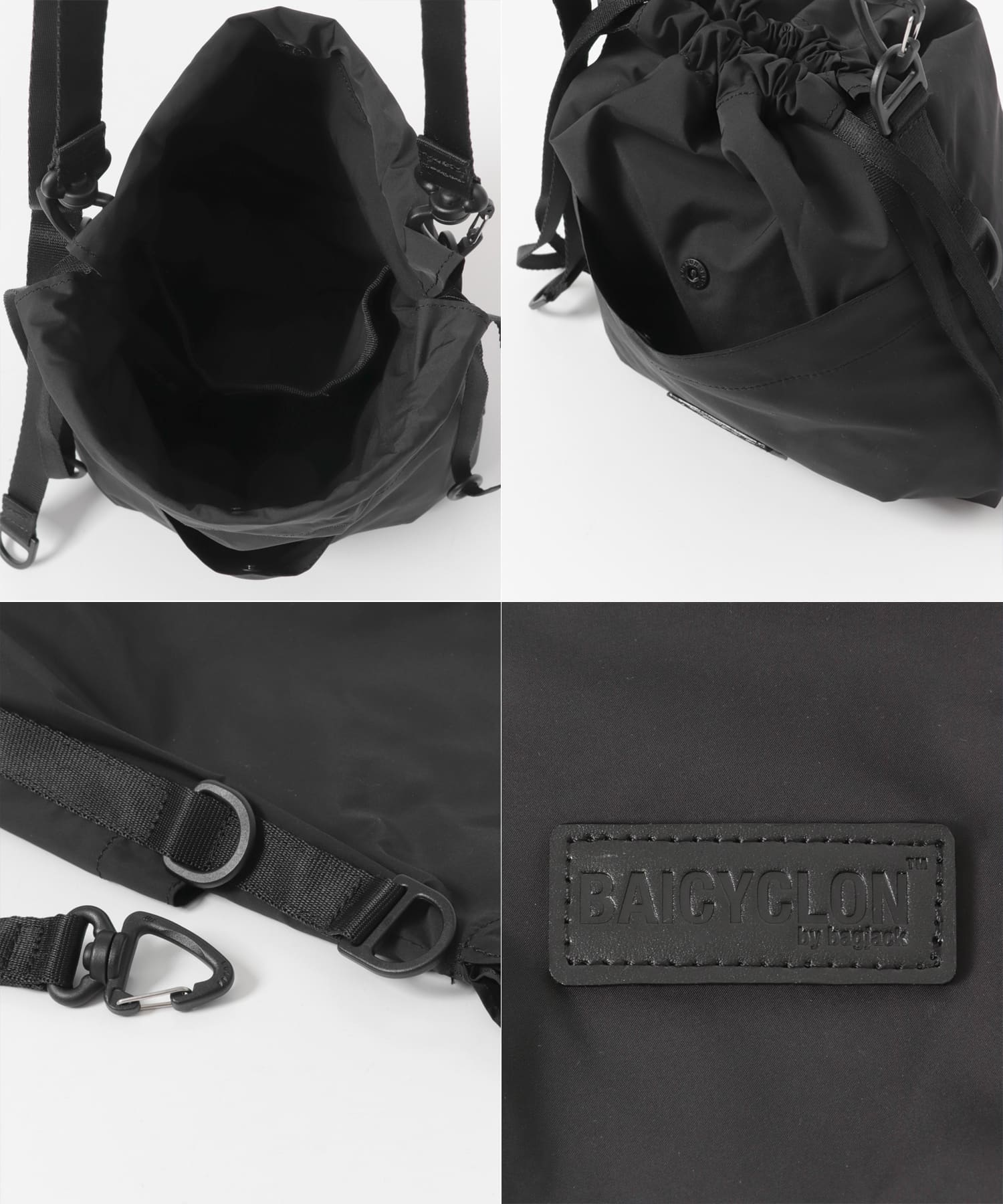 BAICYCLON　EXCLUSIVE DRAW STRING BAG BLACK Free
