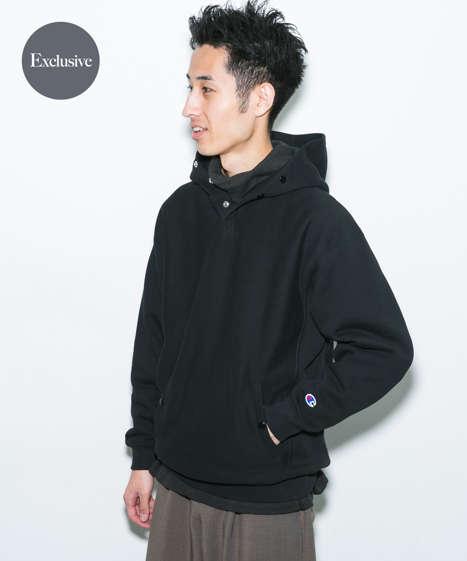 『別注』Champion×DOORS　HALF SNAP PARKA