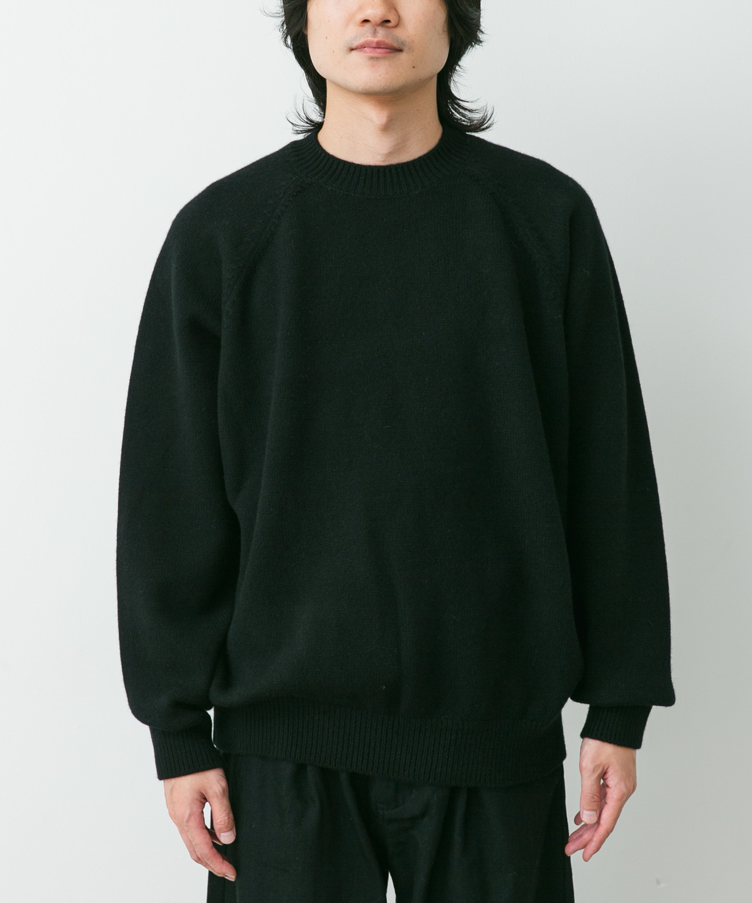 YOKO SAKAMOTO　RAGLAN CREW NECK KNIT