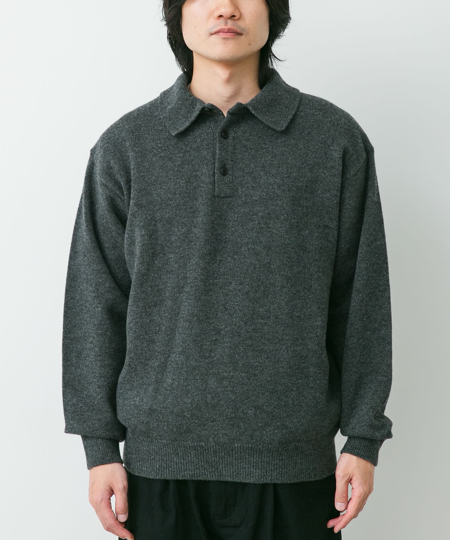 YOKO SAKAMOTO KNIT POLO(M BLACK): トップス｜URBAN RESEARCH公式