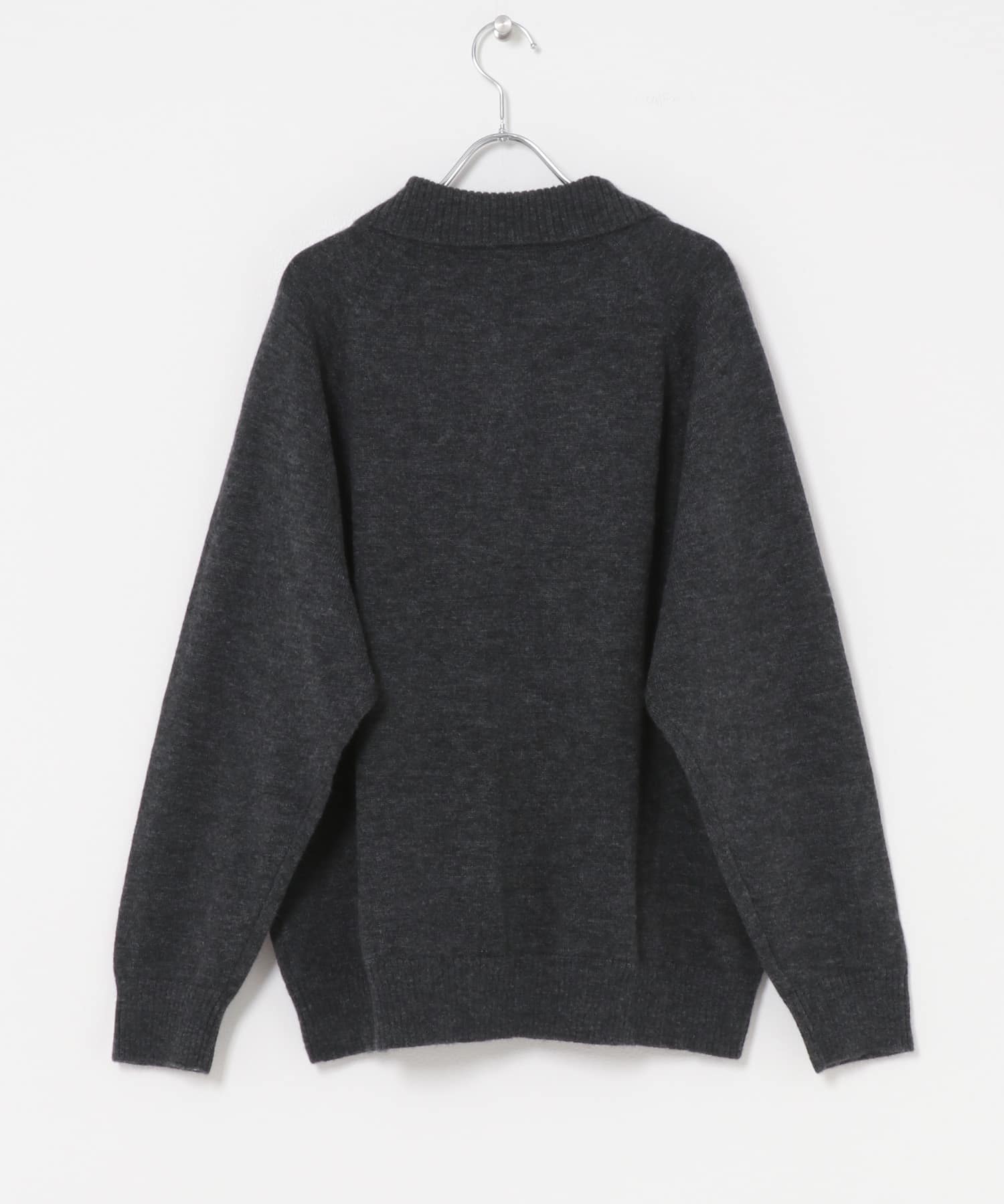 STILL BY HAND　WOOL MOHAIR 10G PULLOVER CHARCOAL 46