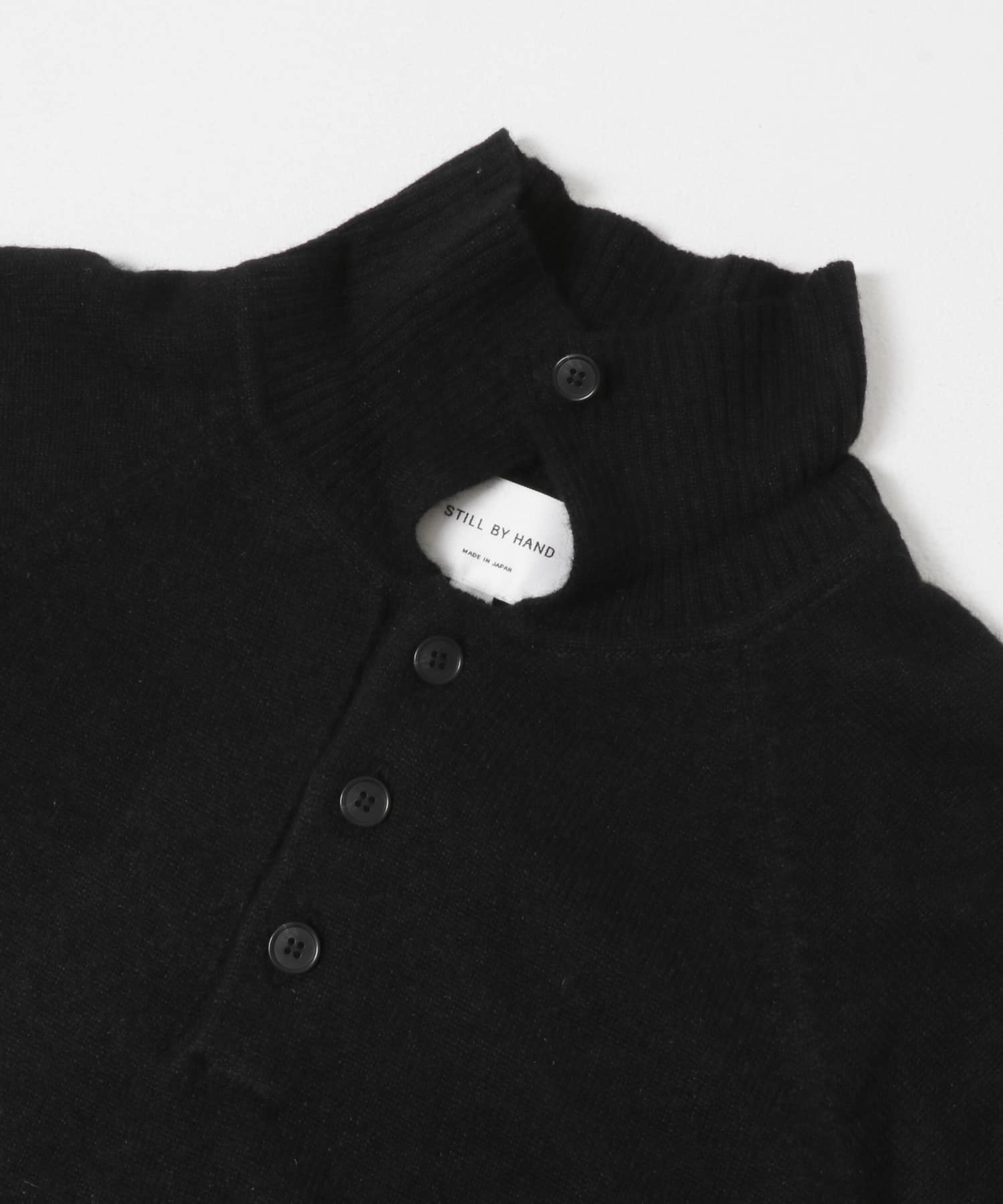 STILL BY HAND　WOOL MOHAIR 10G PULLOVER BLACK 46