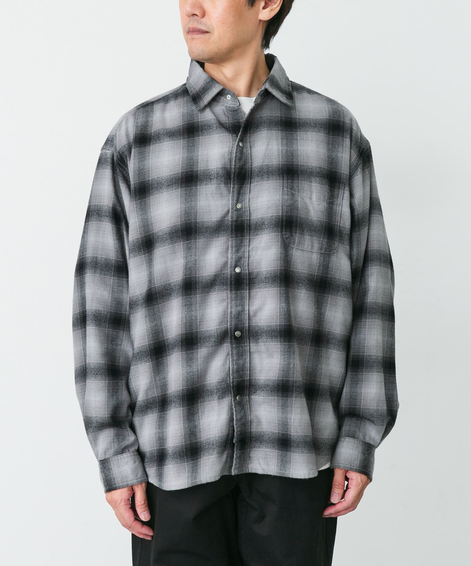 THE NORTH FACE　FLANNEL OMBRE CHECK SHIRTS