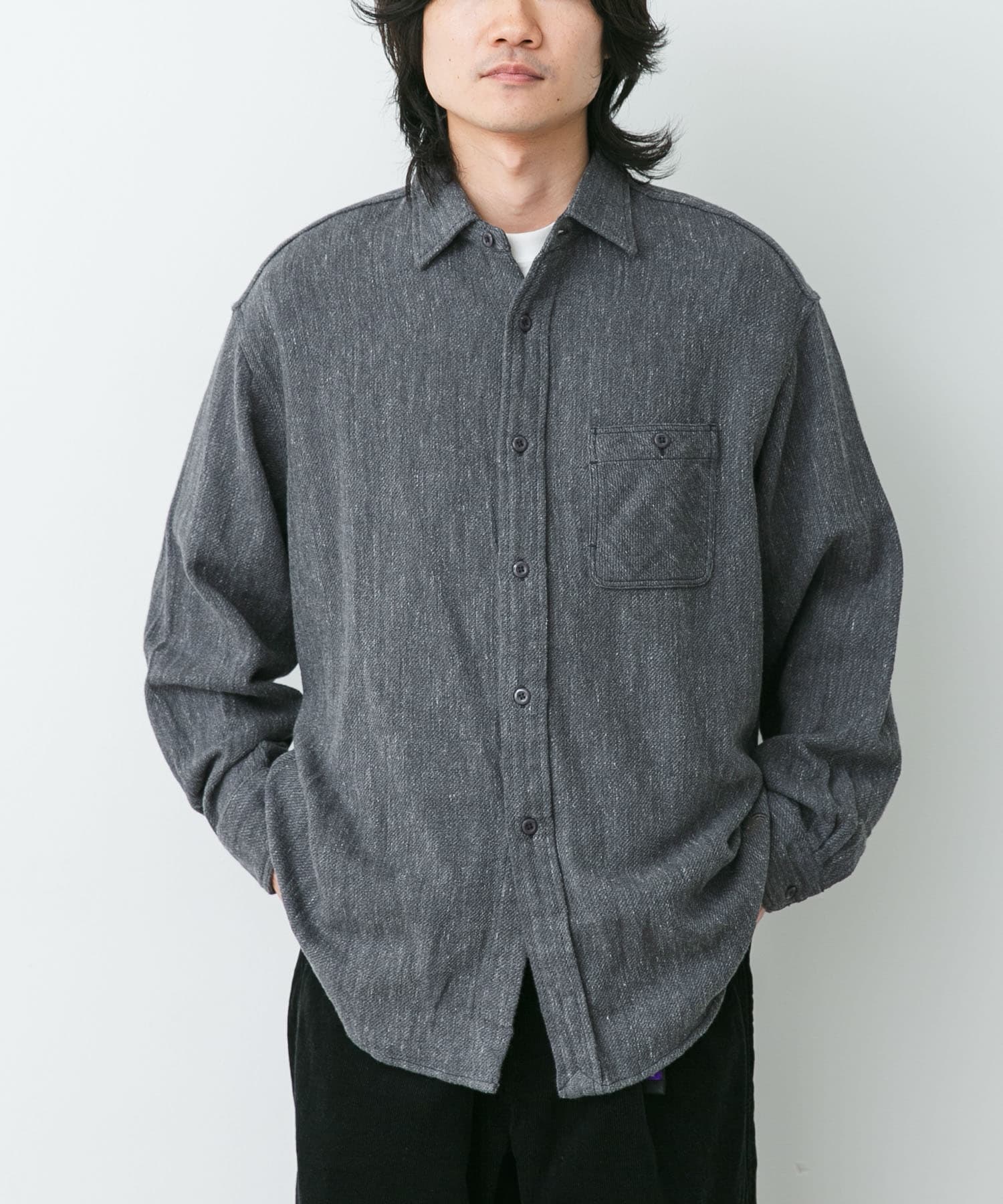 THE NORTH FACE PURPLE LABEL　FLANNEL HEATHER FLD SHIRTS