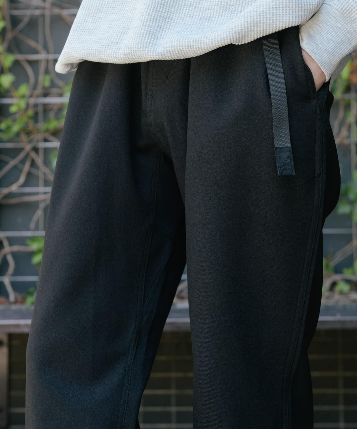 Gramicci for DOORS　LANATECウールライクトラウザー BLACK S