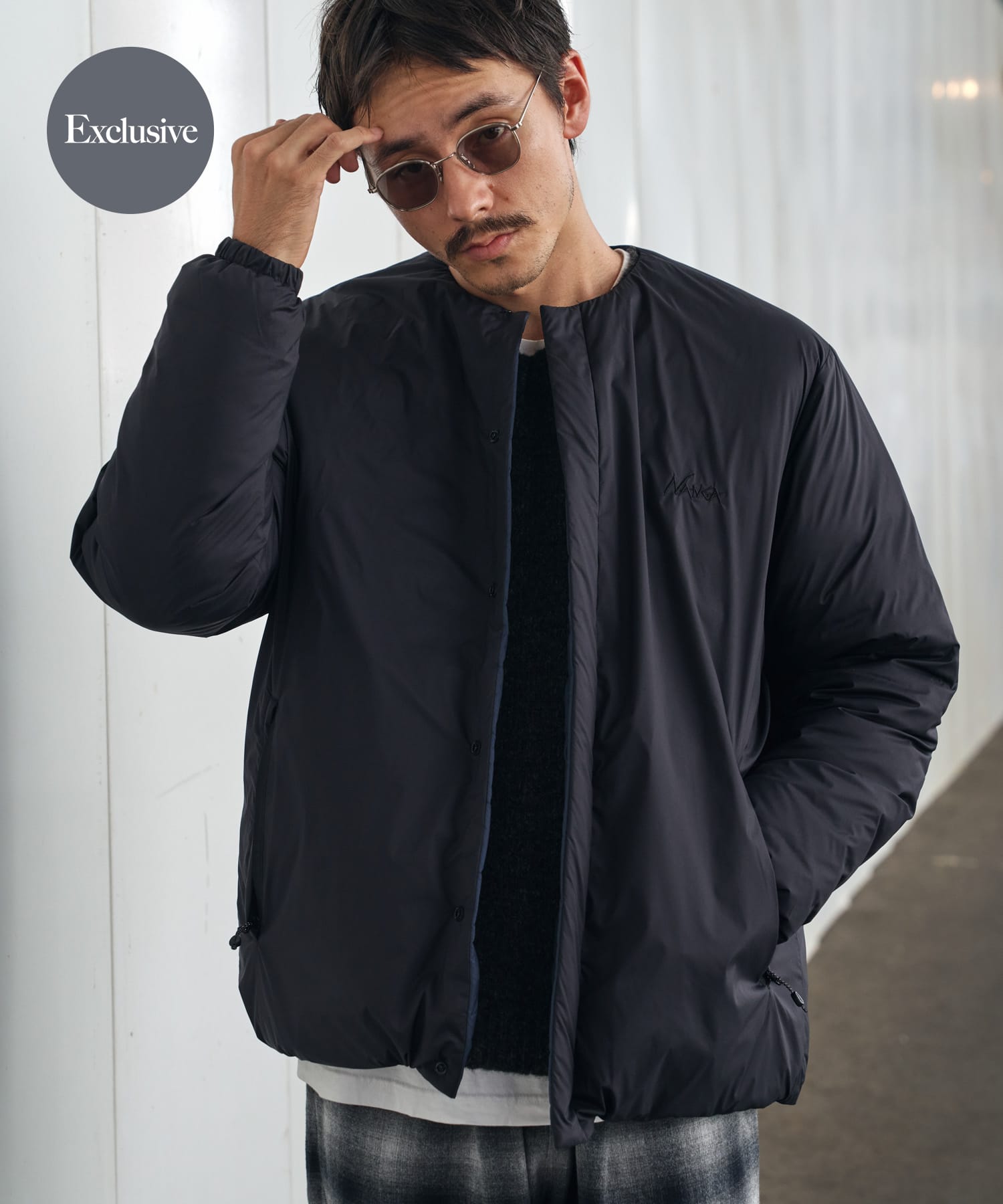 別注』NANGA×DOORS REVERSIBLE DOWN JACKET(S BLK/NVY): アウター