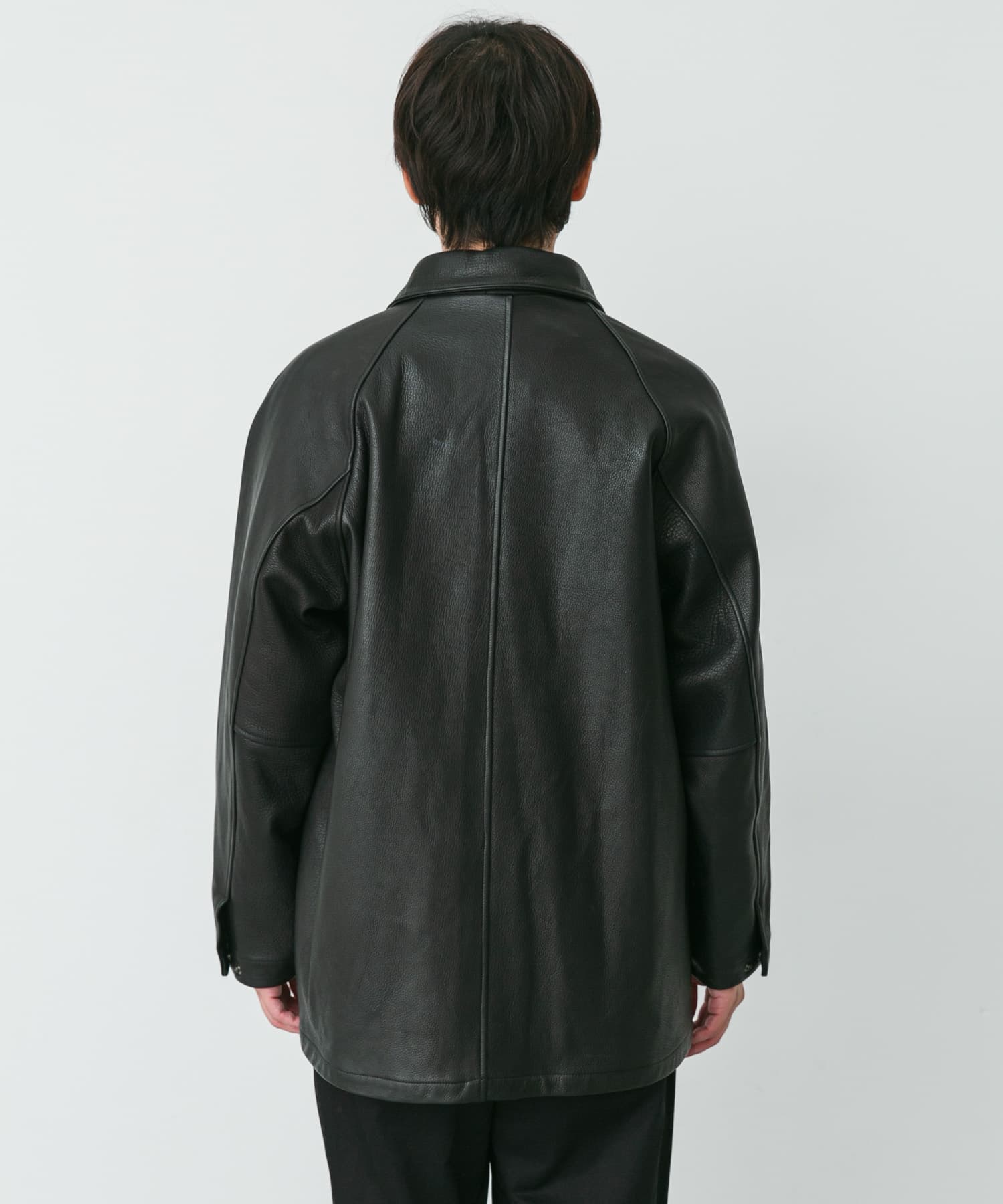 STILL BY HAND LEATHER HALF COAT(46 BLACK): アウター｜URBAN