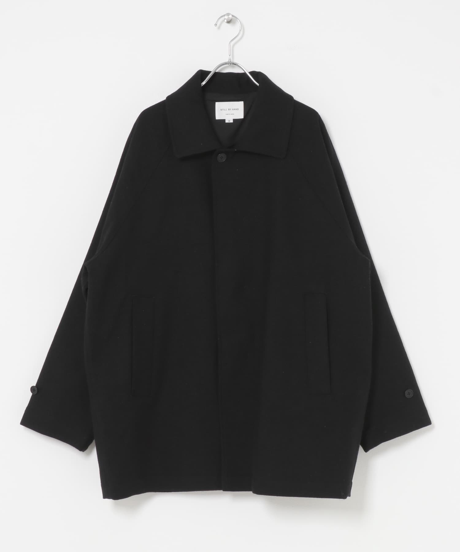 STILL BY HAND　SILK MIXED WOOL COAT BLACK 46