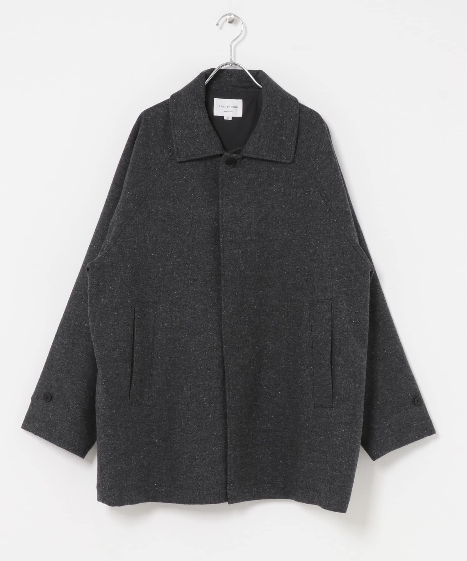 STILL BY HAND　SILK MIXED WOOL COAT GREY 46