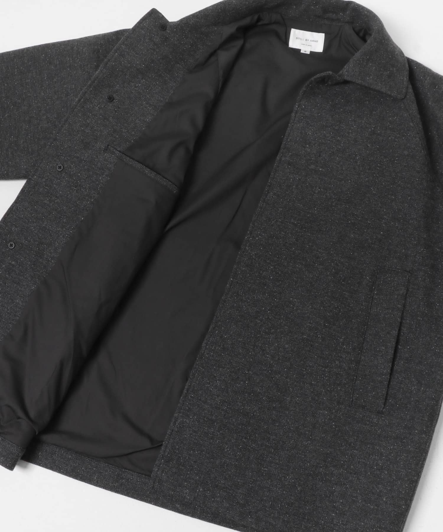 STILL BY HAND　SILK MIXED WOOL COAT GREY 46
