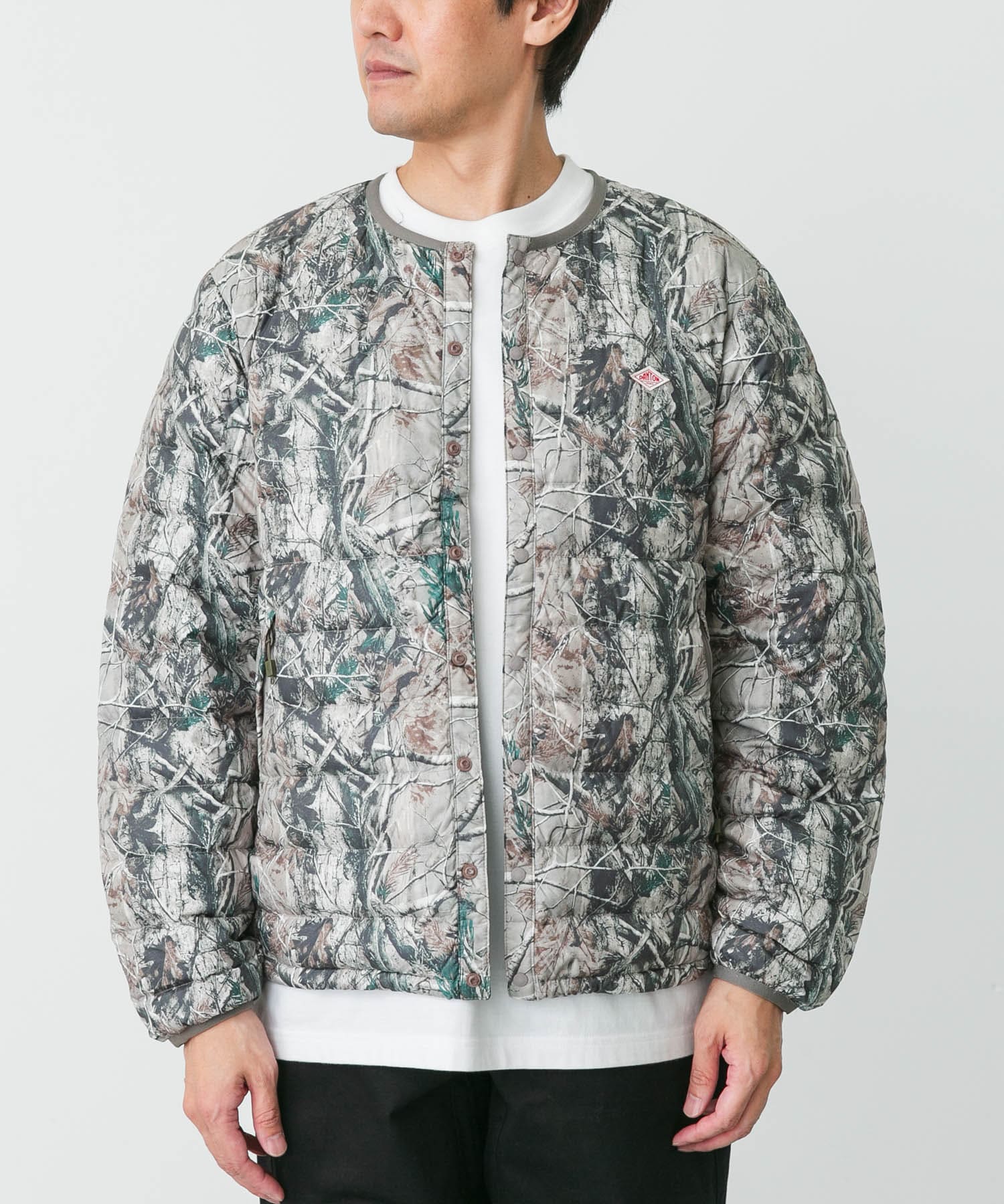 DANTON INNER DOWN CREW-NECK JACKET(M OLIVE CAMO): アウター｜URBAN