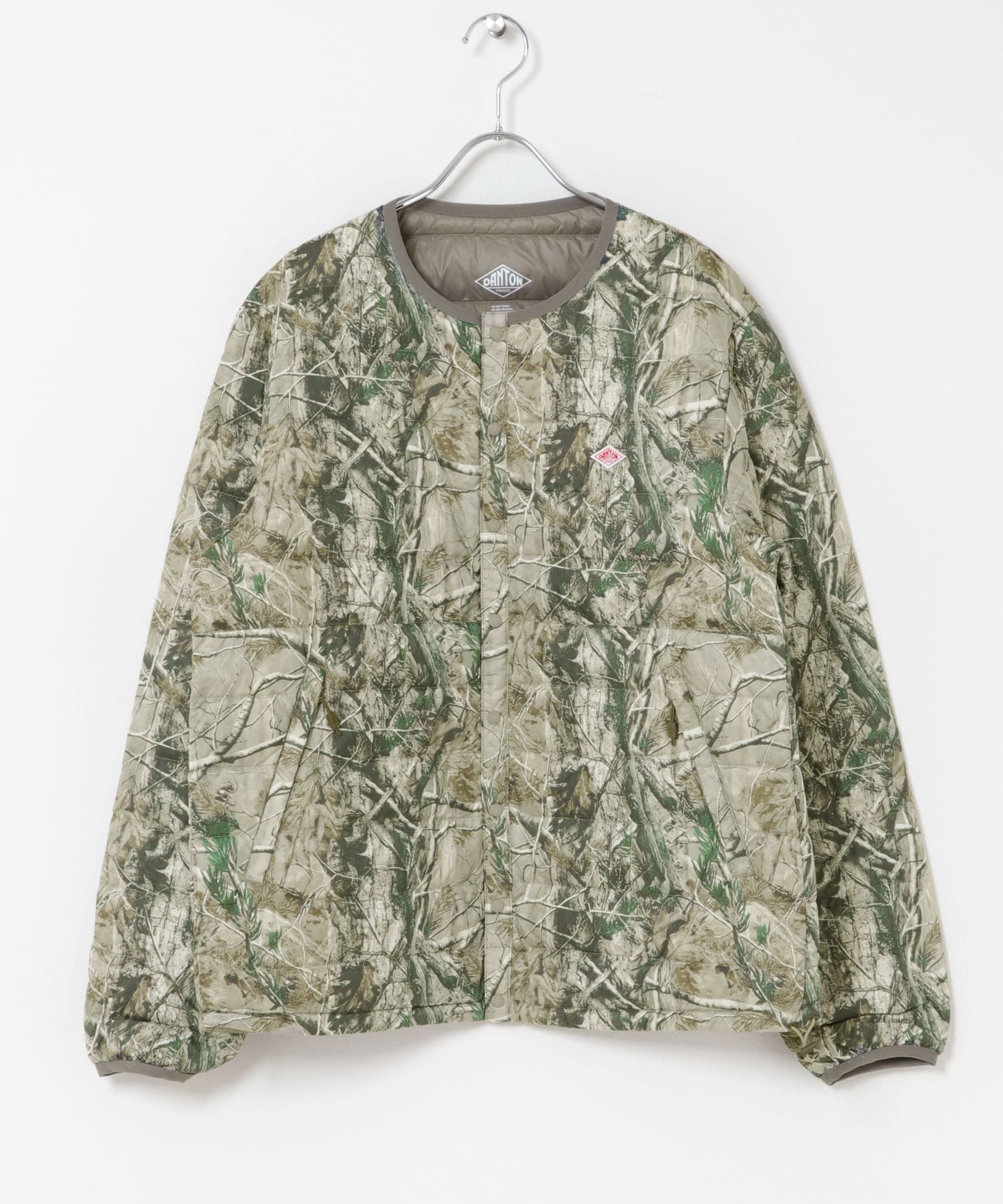 DANTON　INNER DOWN CREW-NECK JACKET OLIVE CAMO M