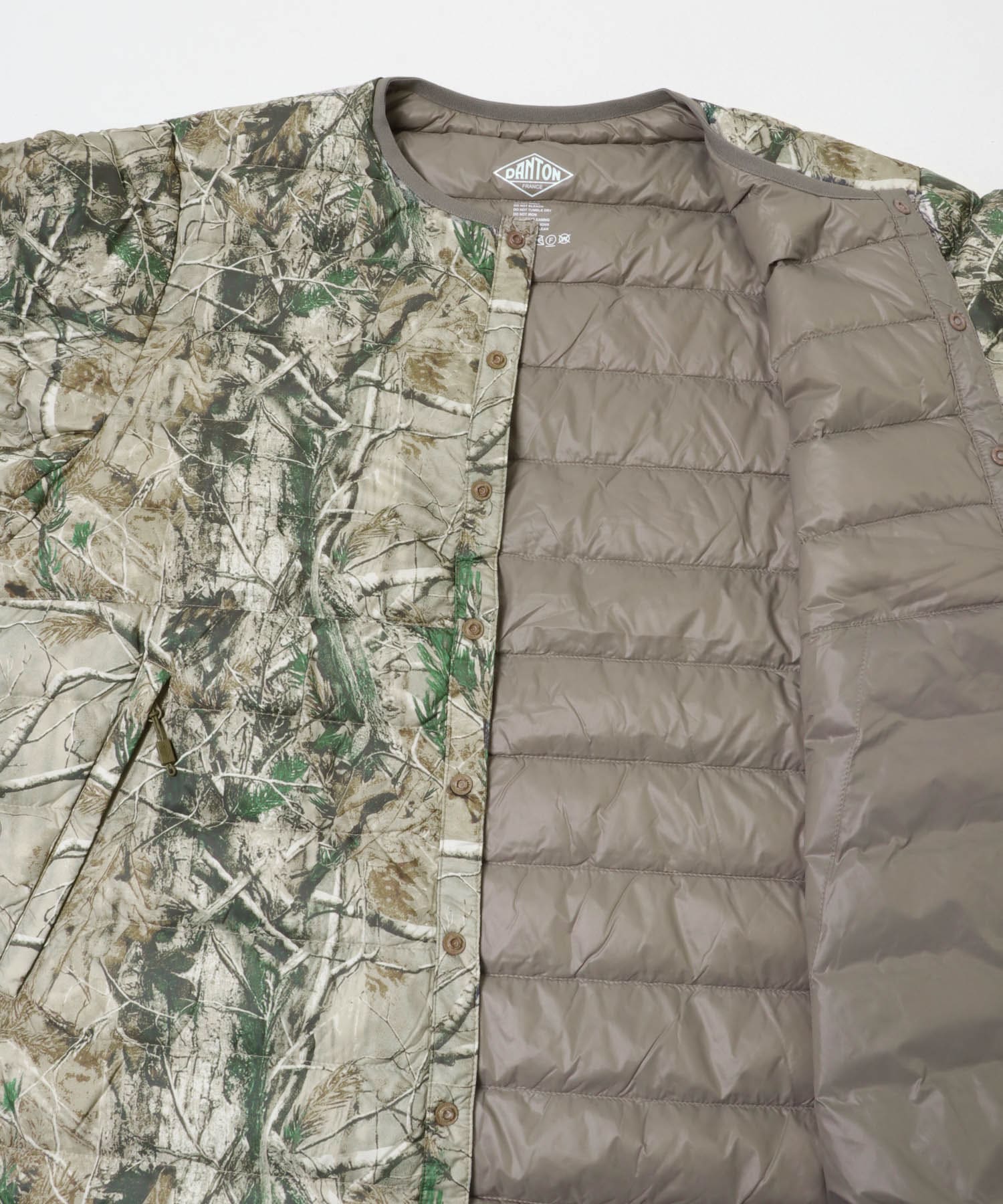 DANTON　INNER DOWN CREW-NECK JACKET OLIVE CAMO M