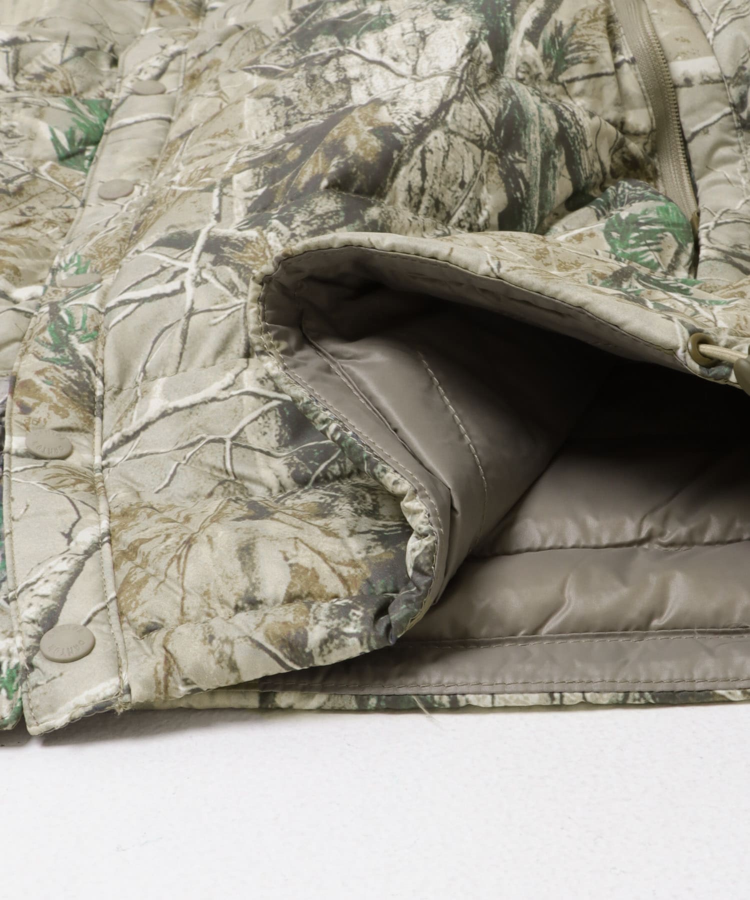 DANTON　INNER DOWN CREW-NECK JACKET OLIVE CAMO M