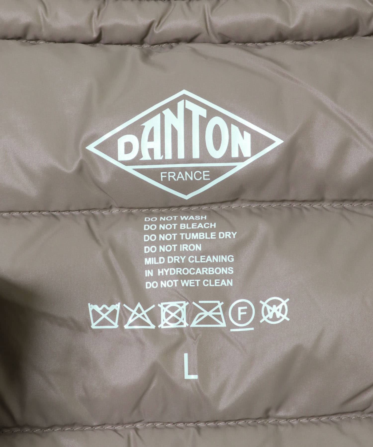 DANTON　INNER DOWN CREW-NECK JACKET OLIVE CAMO L