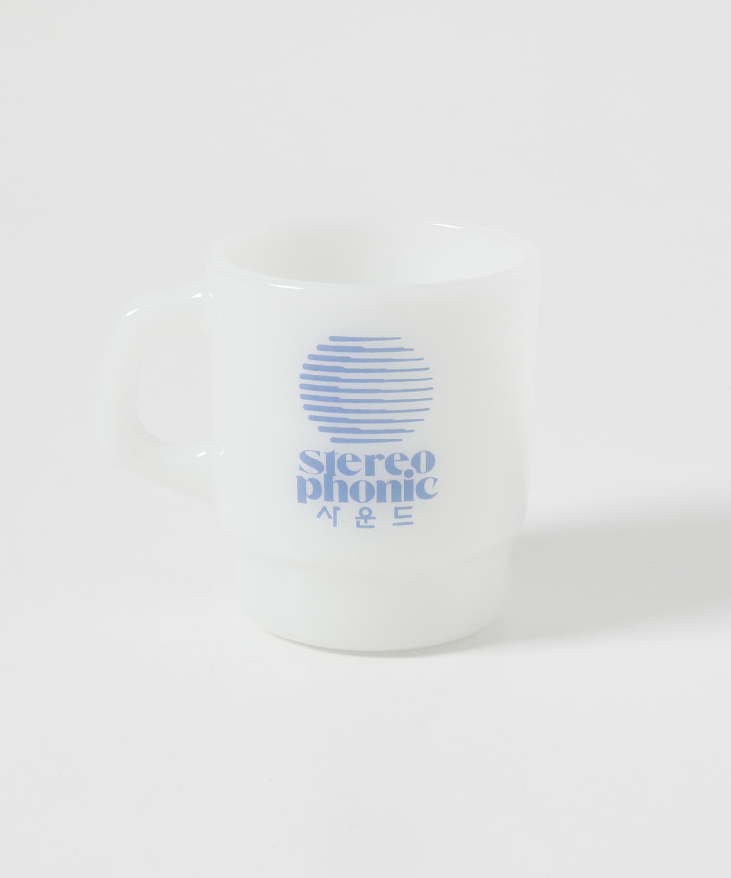 stereo phonic　Logo Milk Glass