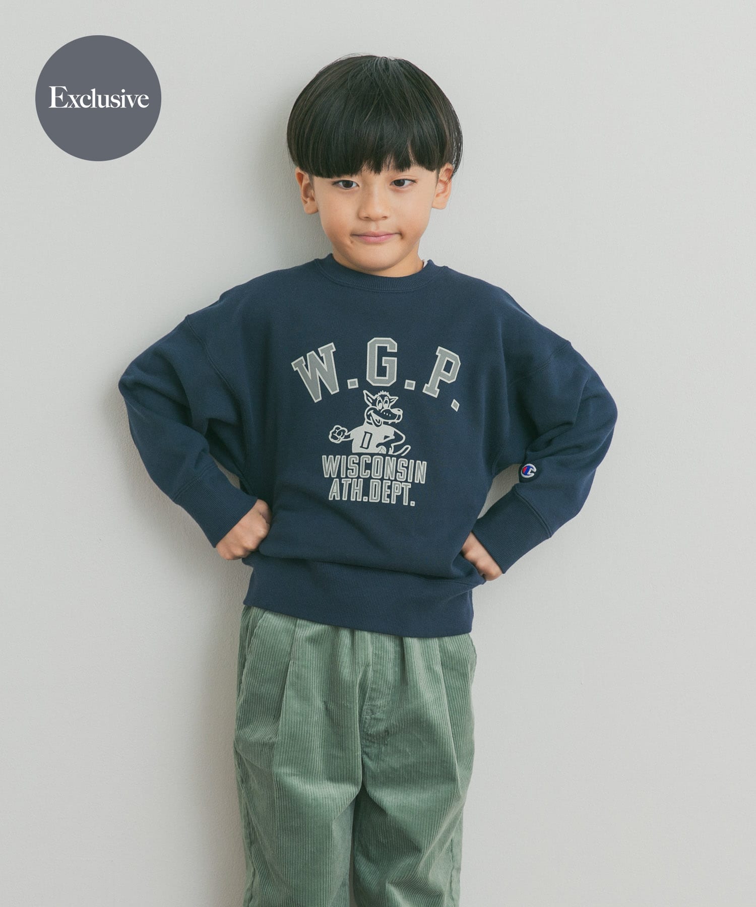 『別注』Champion×DOORS　アニマルプリント SWEATSHIRTS(KIDS)