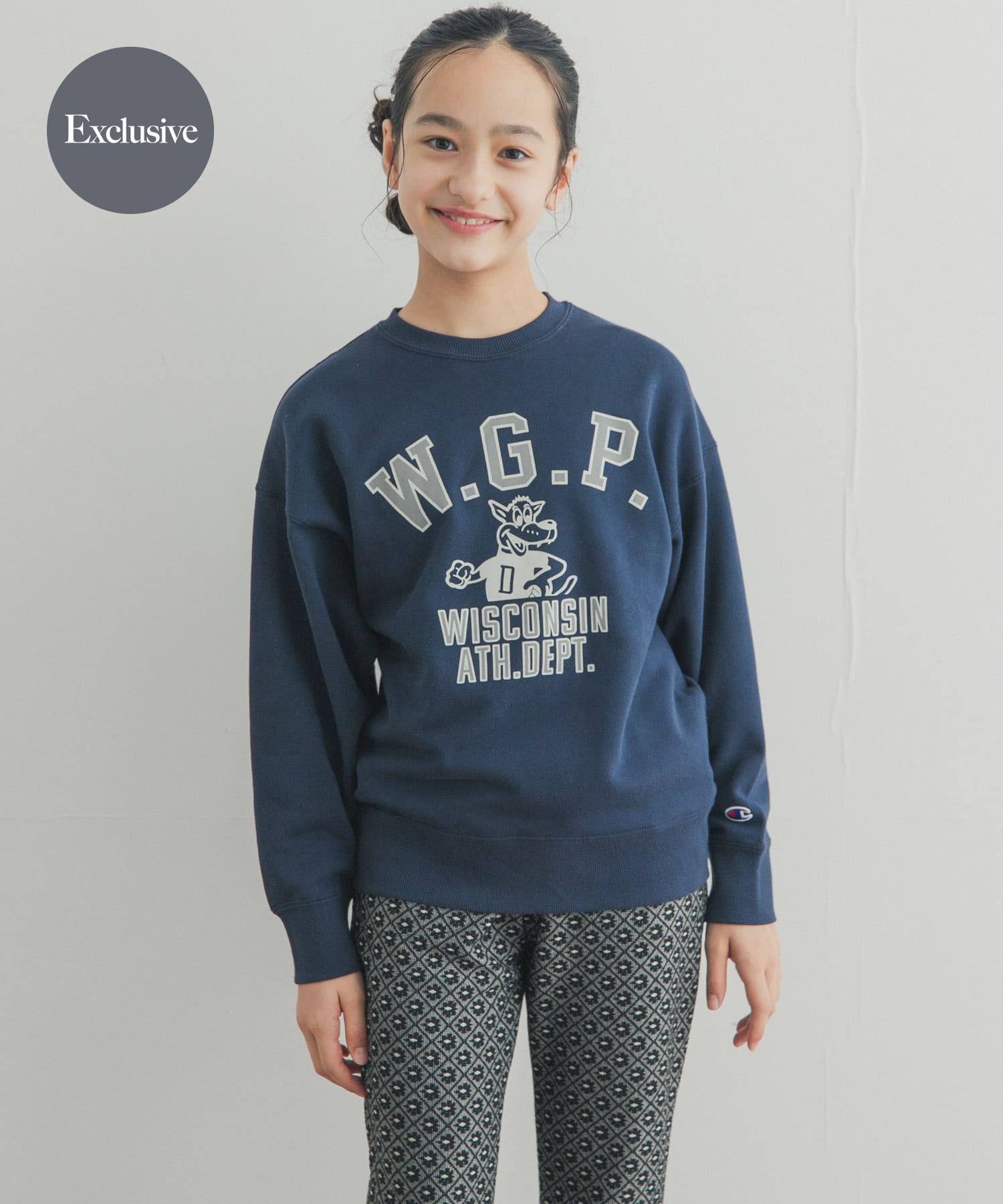 『150サイズ』『別注』Champion×DOORS　アニマルプリント SWEATSHIRTS(KIDS)