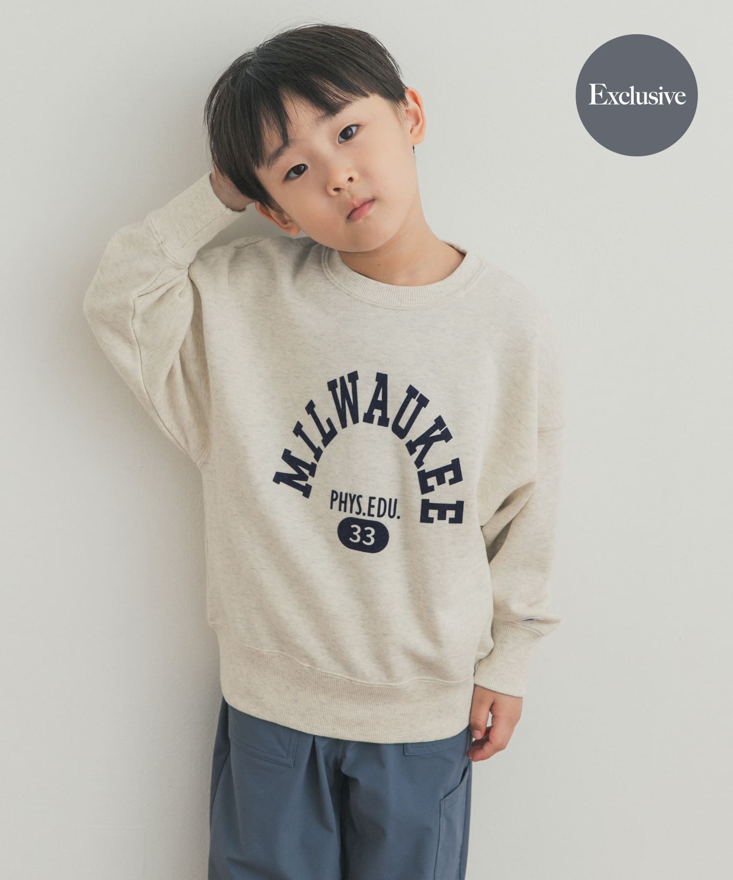 『別注』Champion×DOORS　フロッキープリント SWEATSHIRTS(KIDS)