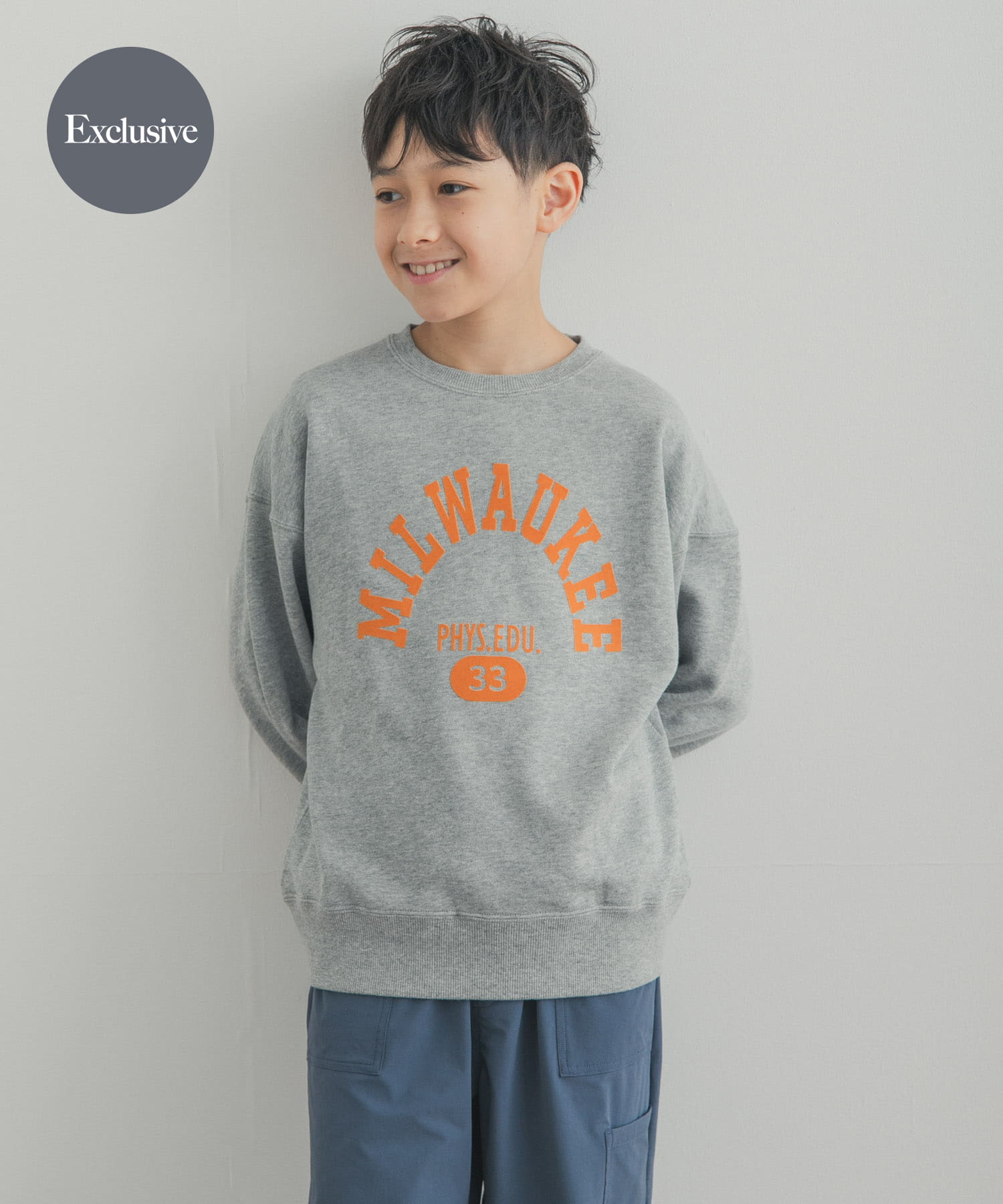 150サイズ』『別注』Champion×DOORS フロッキープリント SWEATSHIRTS