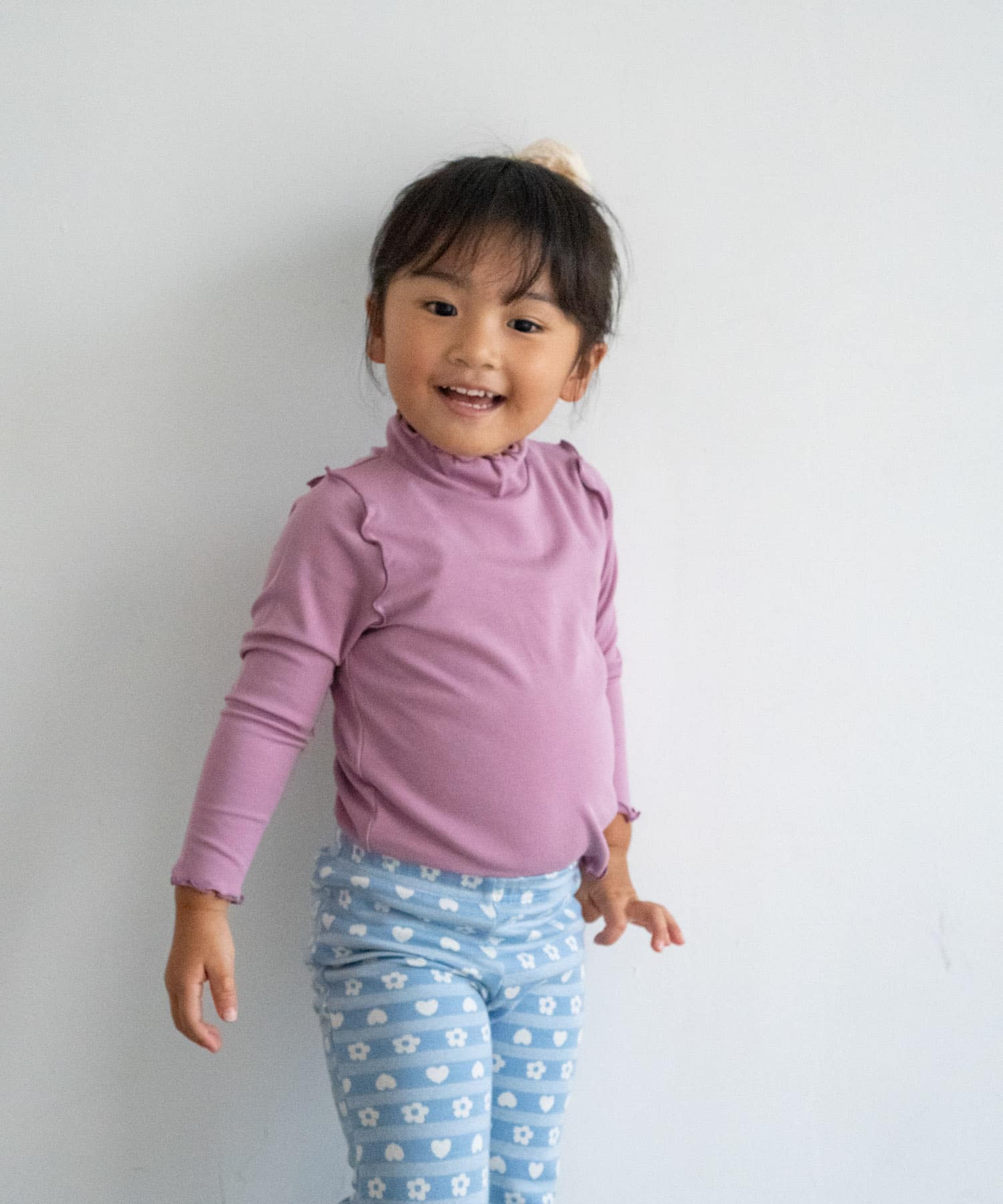 Solii+Sola　FRILL HIGH-NECK(KIDS) GRAPE 106cm