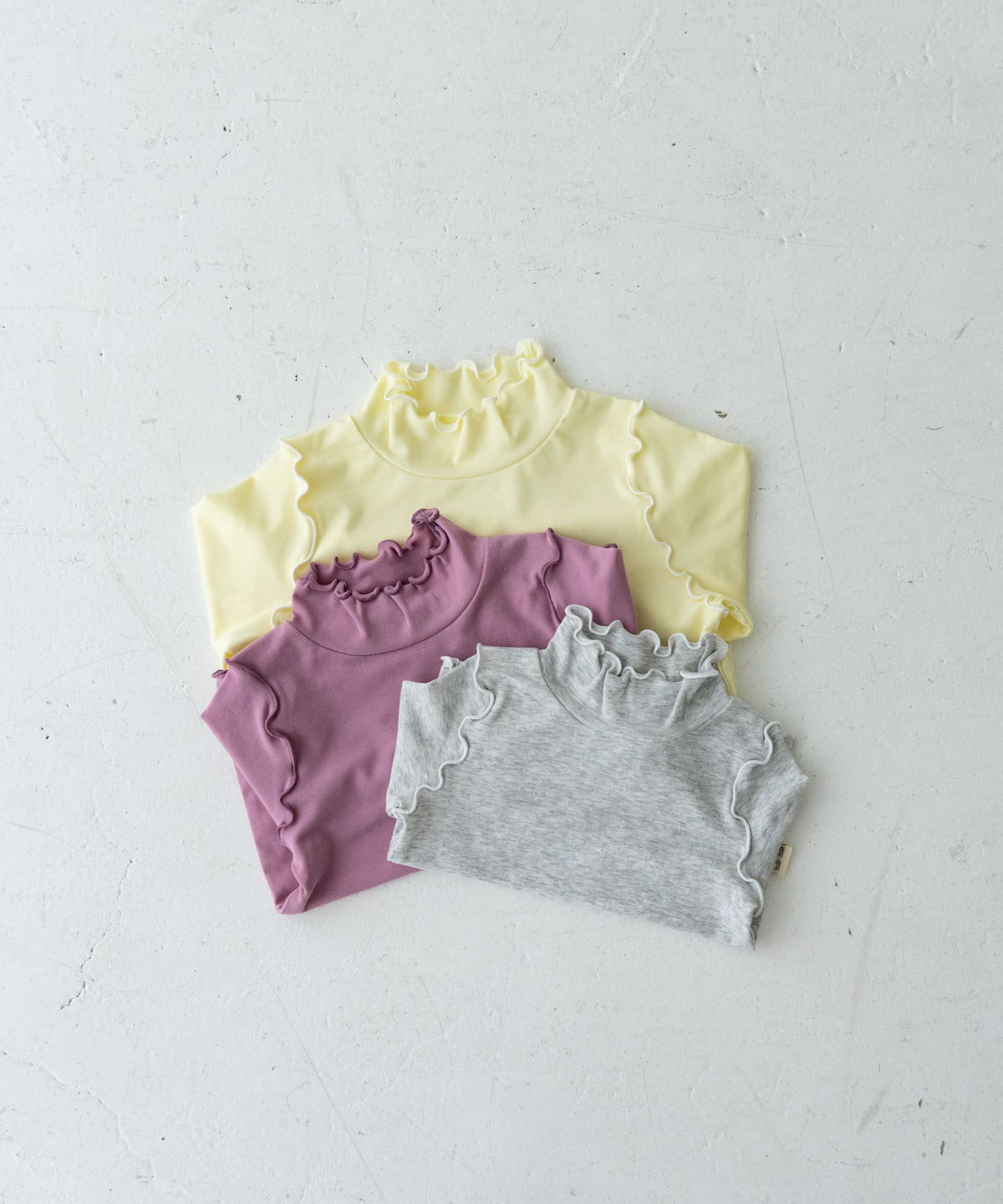 Solii+Sola　FRILL HIGH-NECK(KIDS) H GRAY 106cm