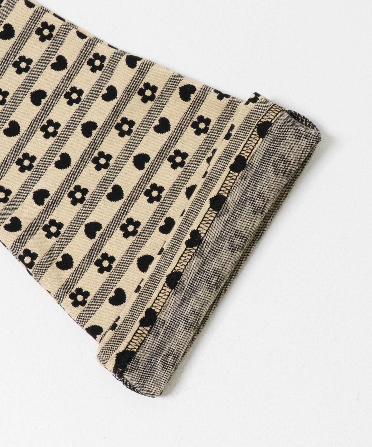 Solii+Sola　FLOWER HEART PANTS(KIDS) BEIGEBLACK 106cm