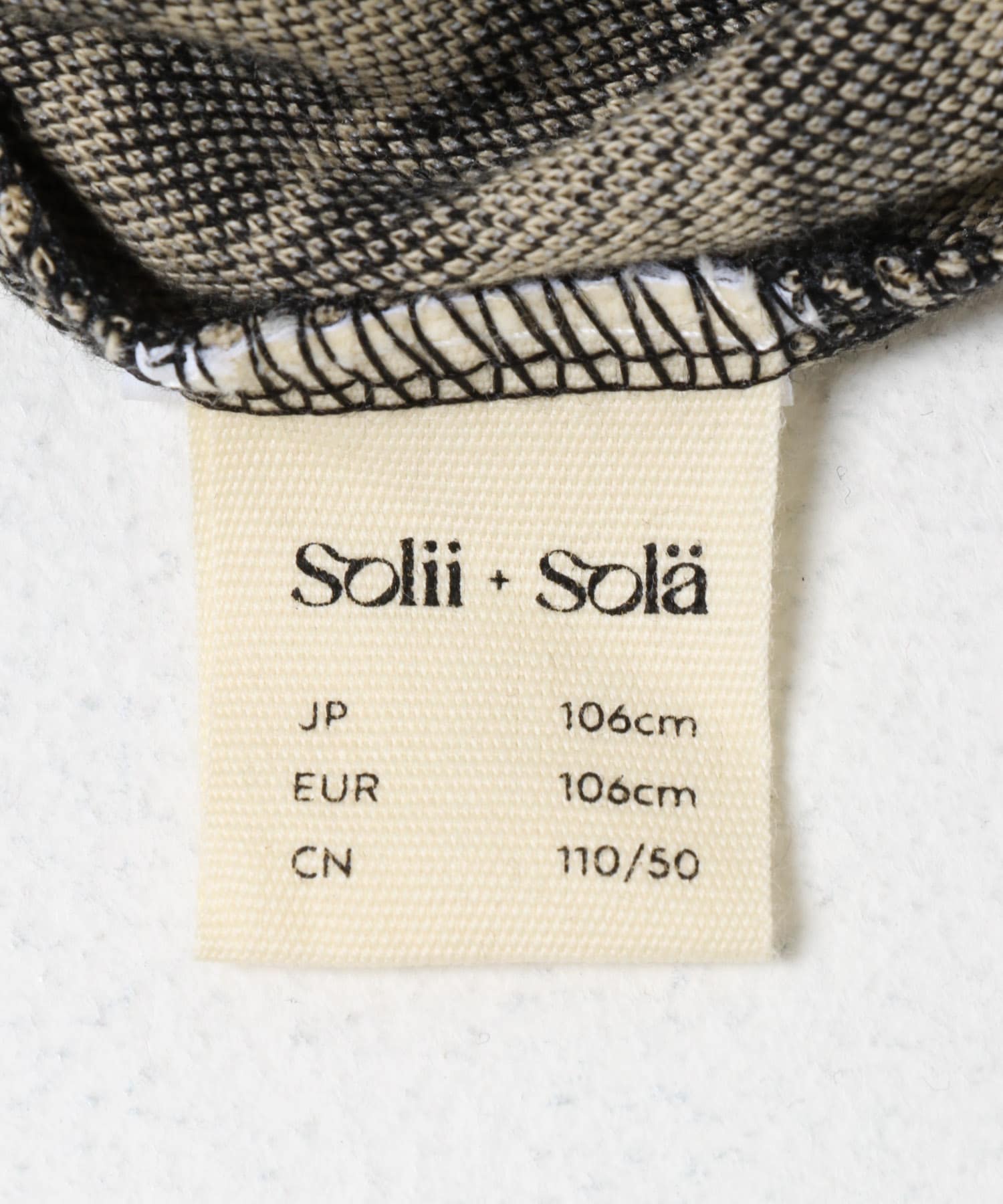 Solii+Sola　FLOWER HEART PANTS(KIDS) BEIGEBLACK 106cm
