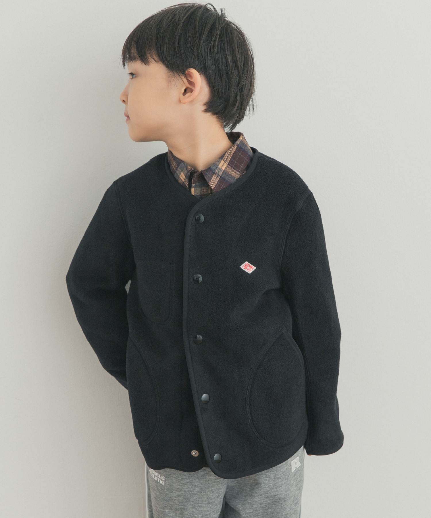 DANTON　KIDSFLEECECOLLARLESSJACKET(KIDS)