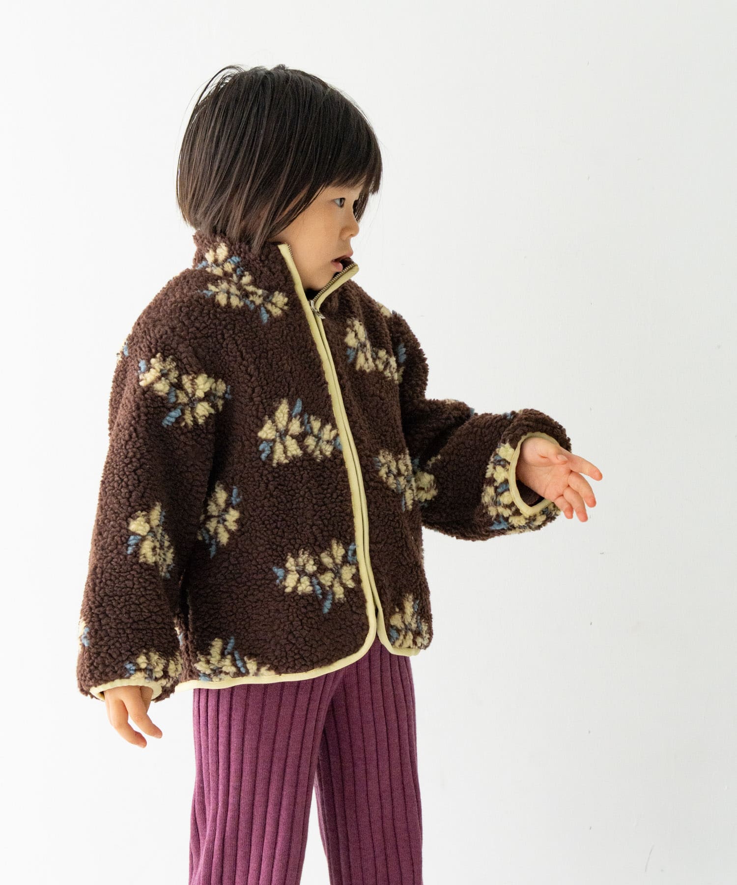 Solii+Sola　BOA JACKET(KIDS) FLOWERBRN 106cm