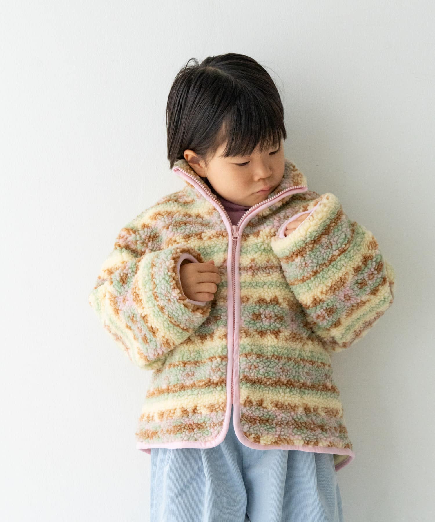 Solii+Sola　BOA JACKET(KIDS) CHEVRON 106cm
