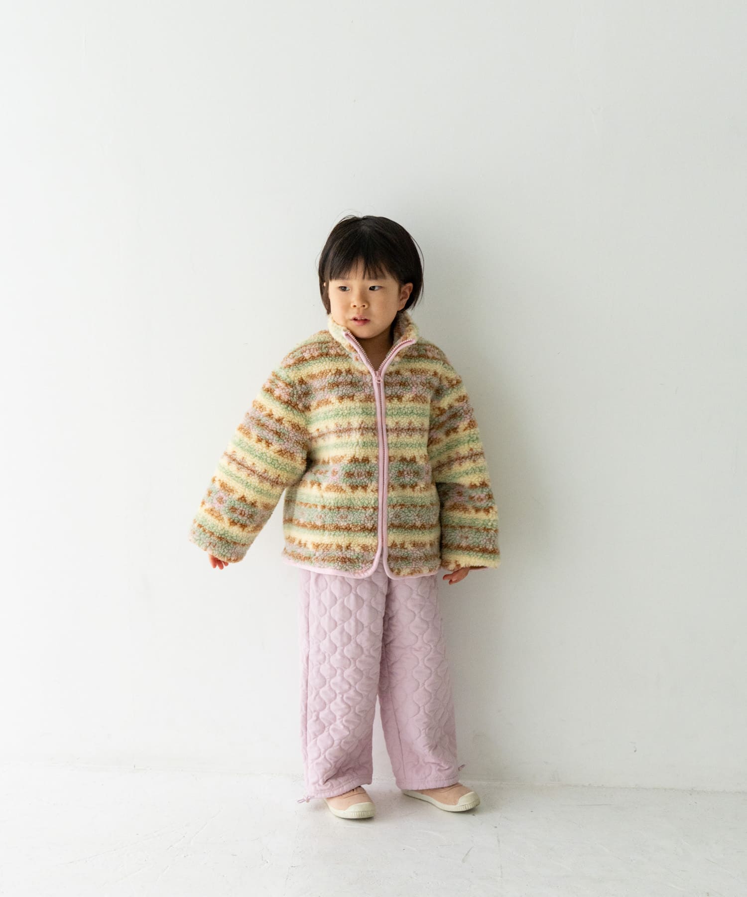 Solii+Sola　BOA JACKET(KIDS) CHEVRON 106cm