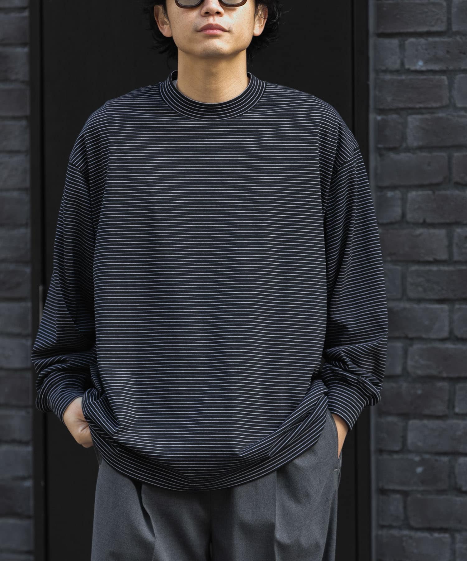 FORK&SPOON　CAVEボーダーロングスリーブTシャツ