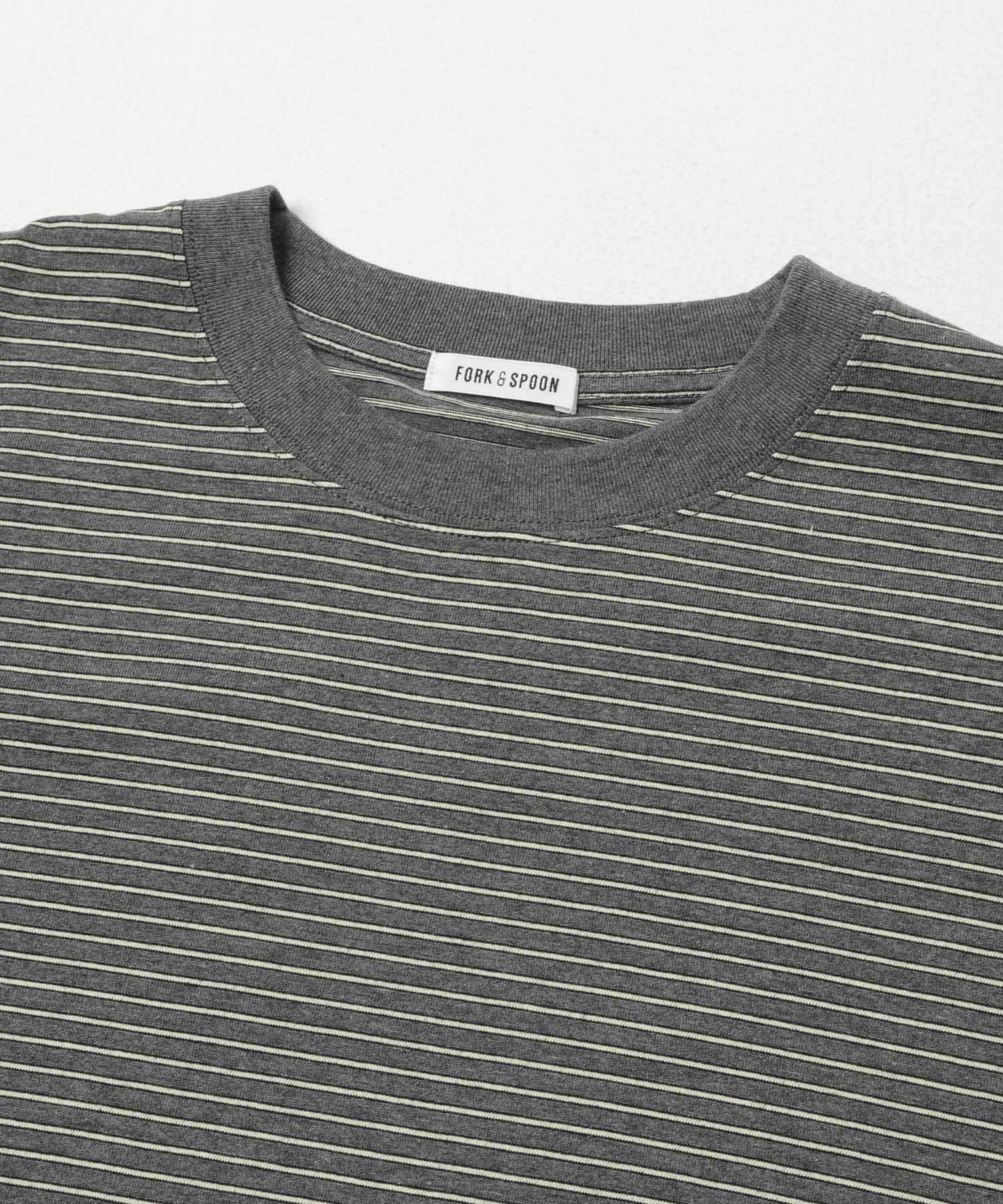 FORK&SPOON　ヴィンテージボーダーTシャツ GRAY 4