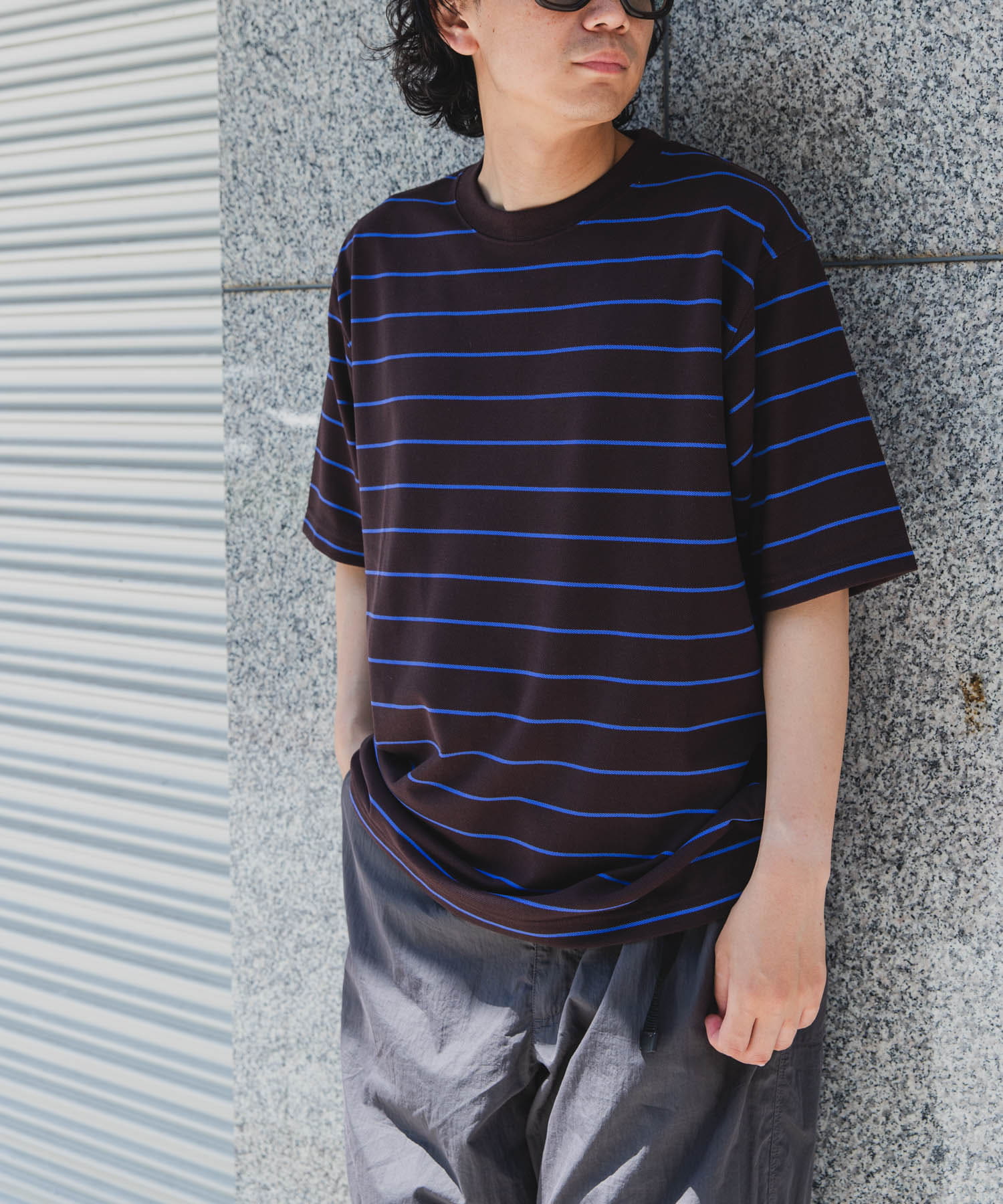 FORK&SPOON　PEカノコボーダーショートスリーブTシャツ