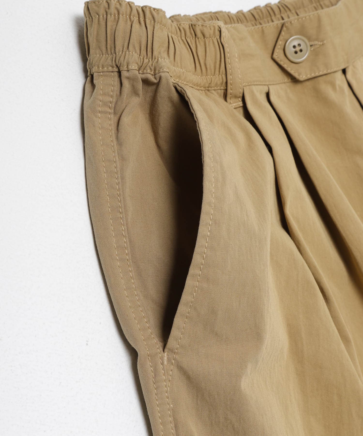 FORK&SPOON 　クリンクルワイドパンツ BEIGE 4