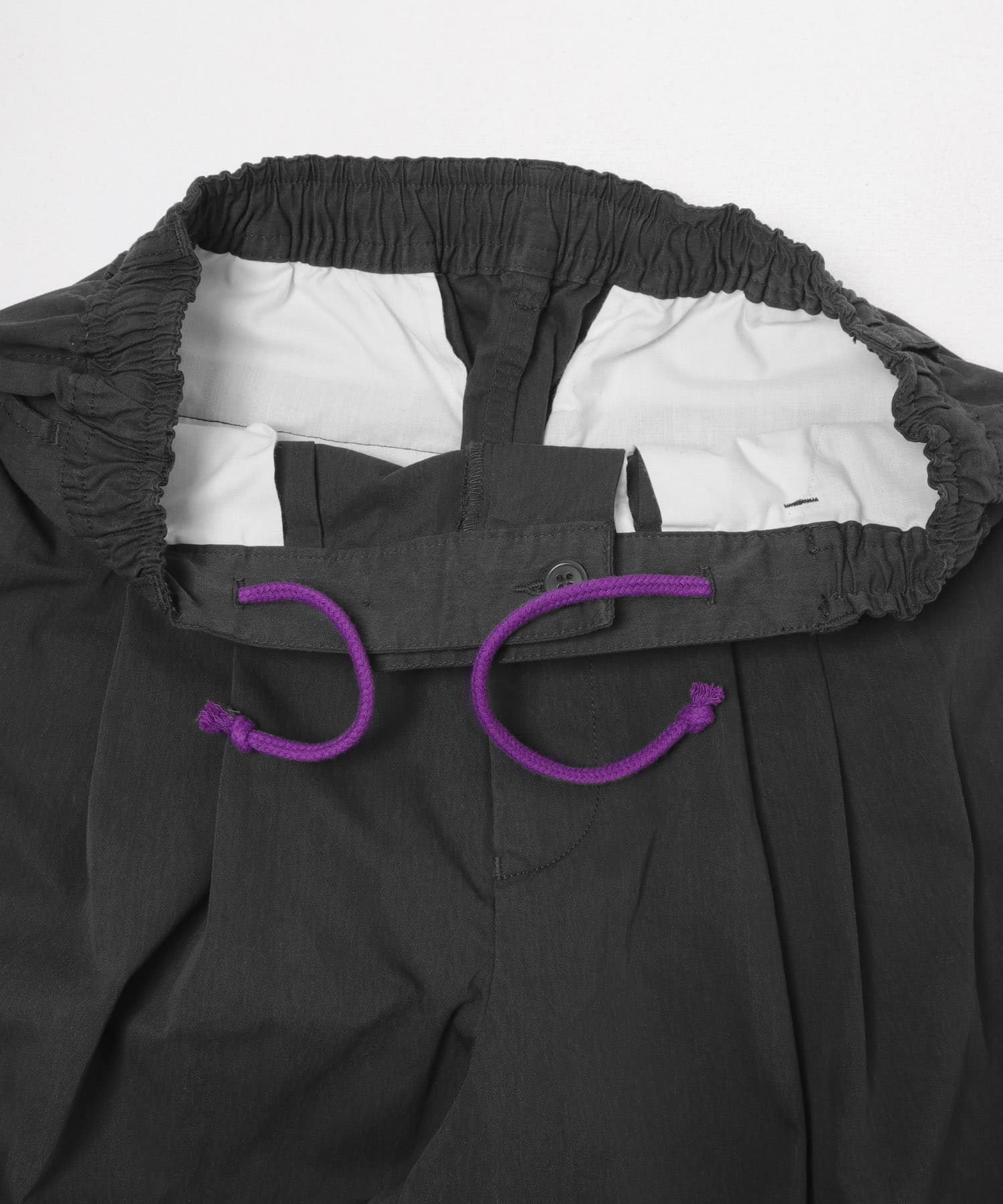 FORK&SPOON　クリンクルワイドショーツ BLACK 4