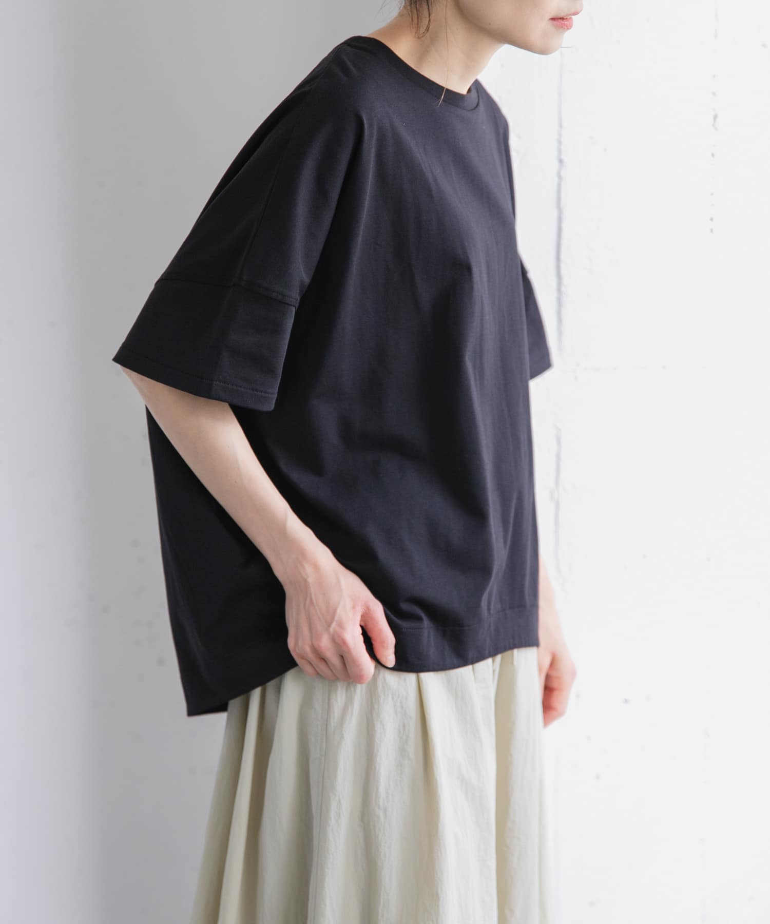 FORK&SPOON　コクーンショートスリーブTシャツ